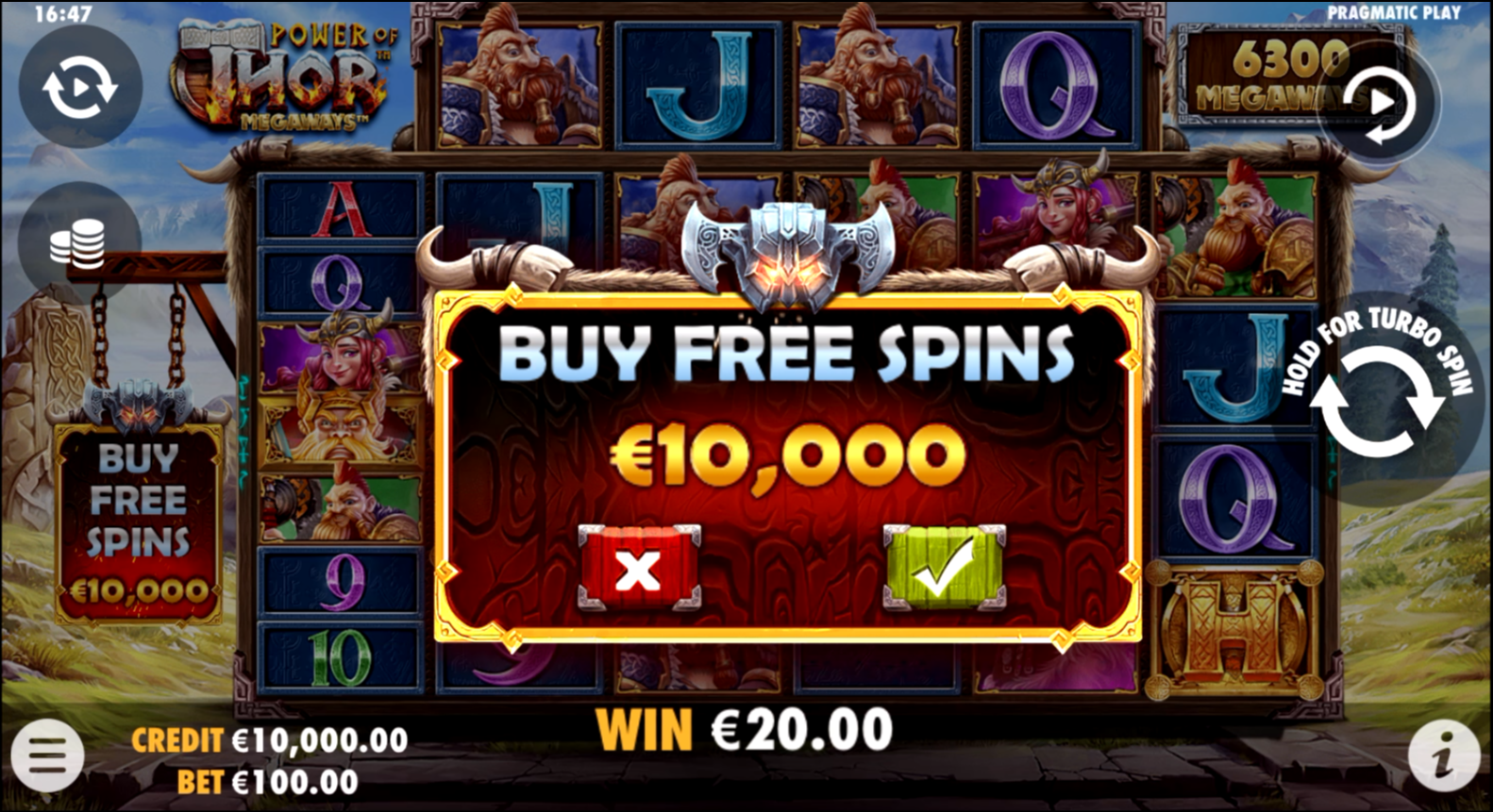 Power of Thor Megaways - Buy bonus 1