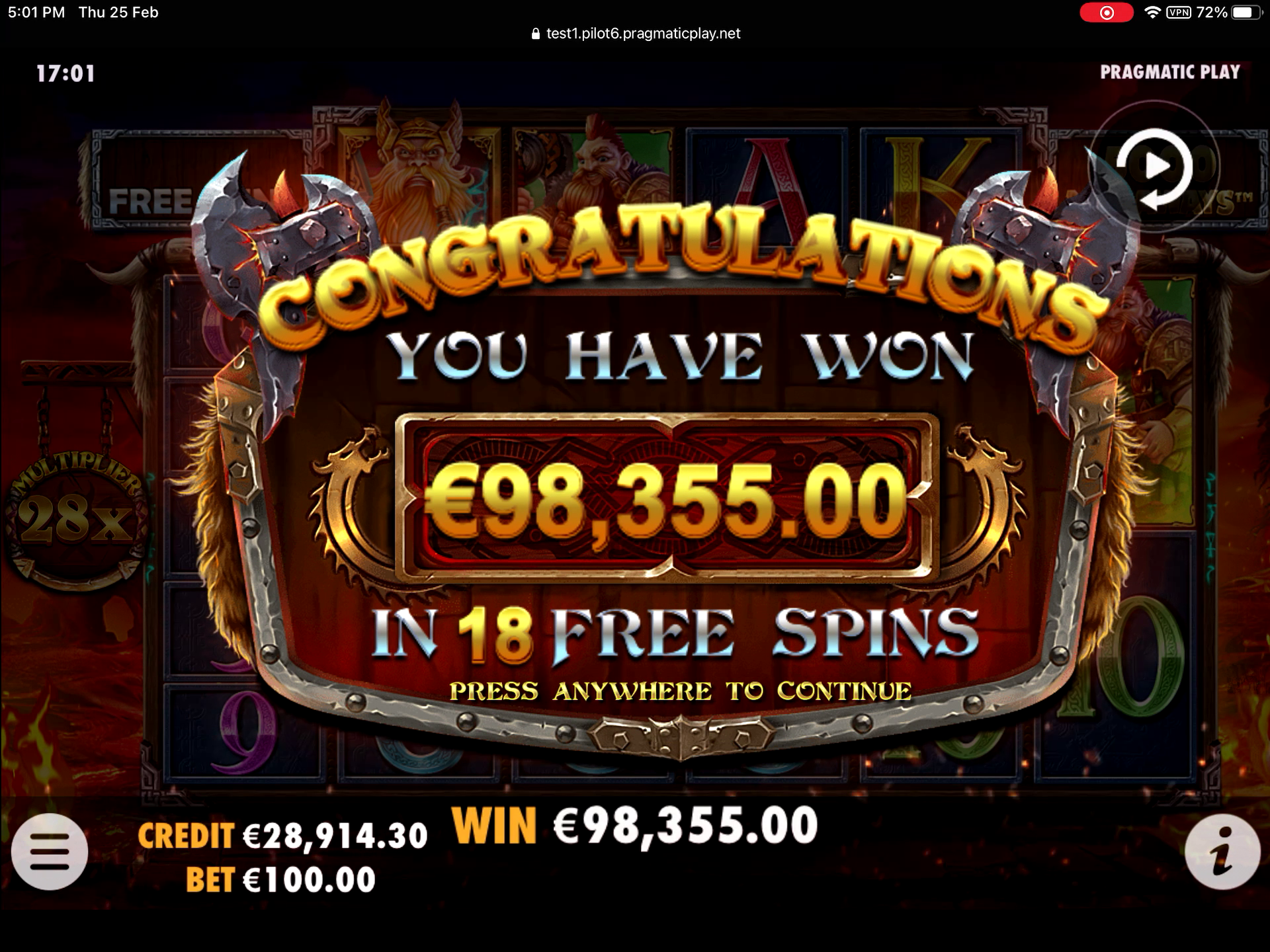 Power of Thor Megaways - Free spins 6