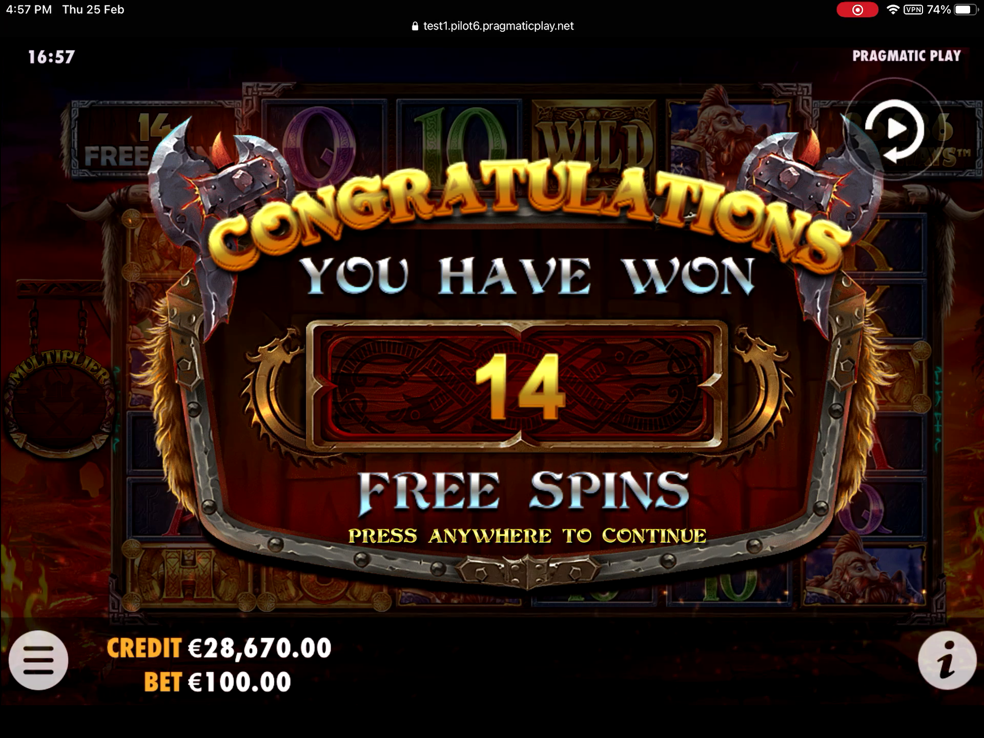 Power of Thor Megaways - Free spins 10