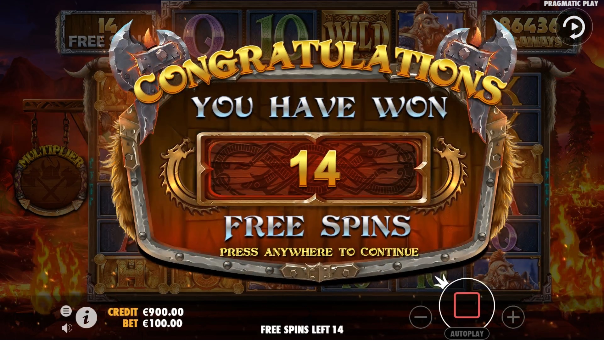 Power of Thor Megaways - Free spins 16