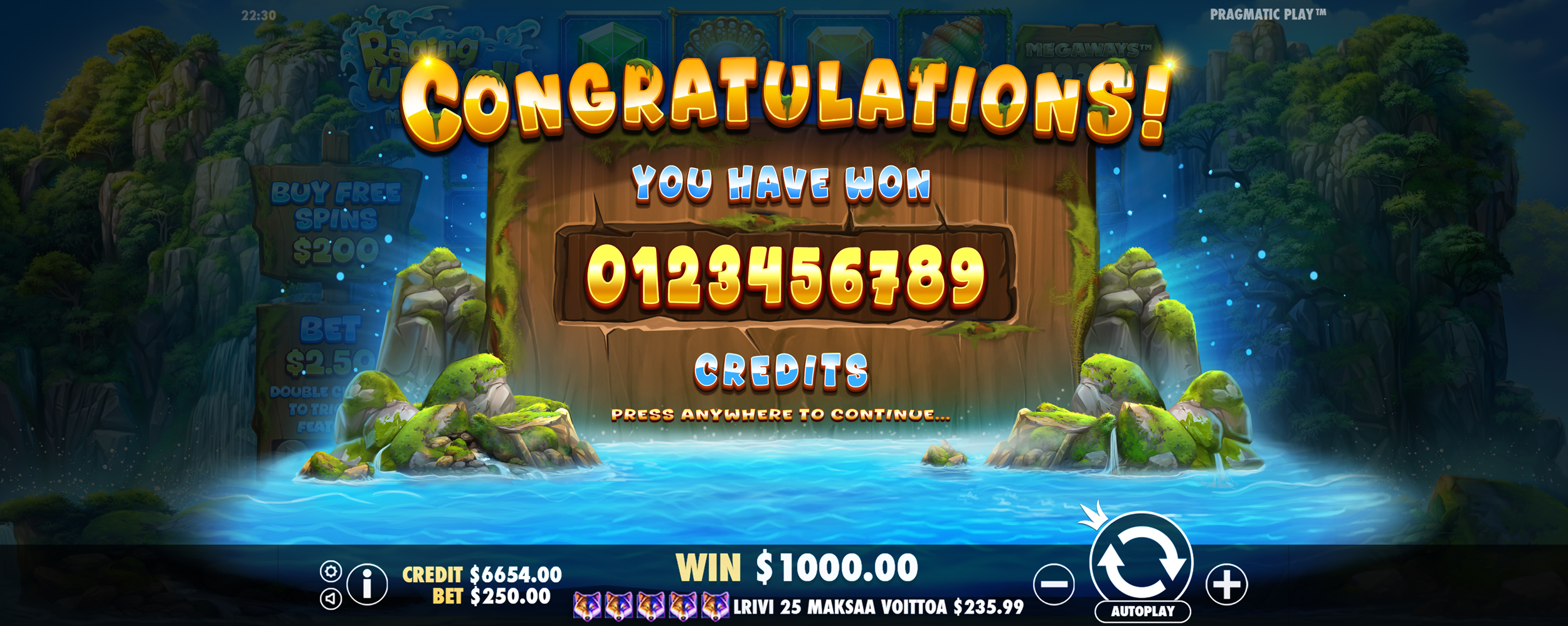 Raging Waterfall Megaways - Banner 2