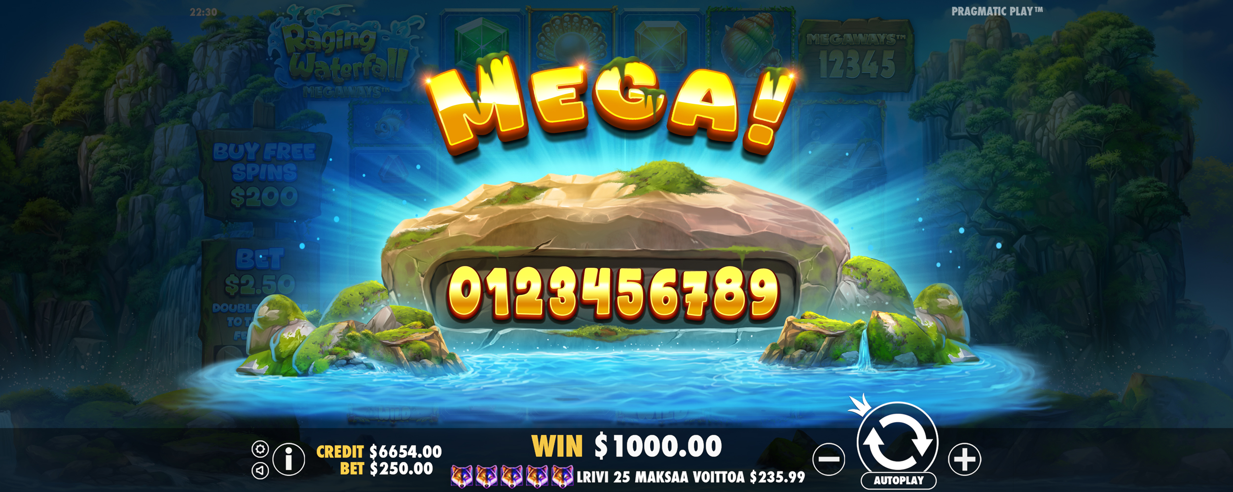 Raging Waterfall Megaways - Big win 2