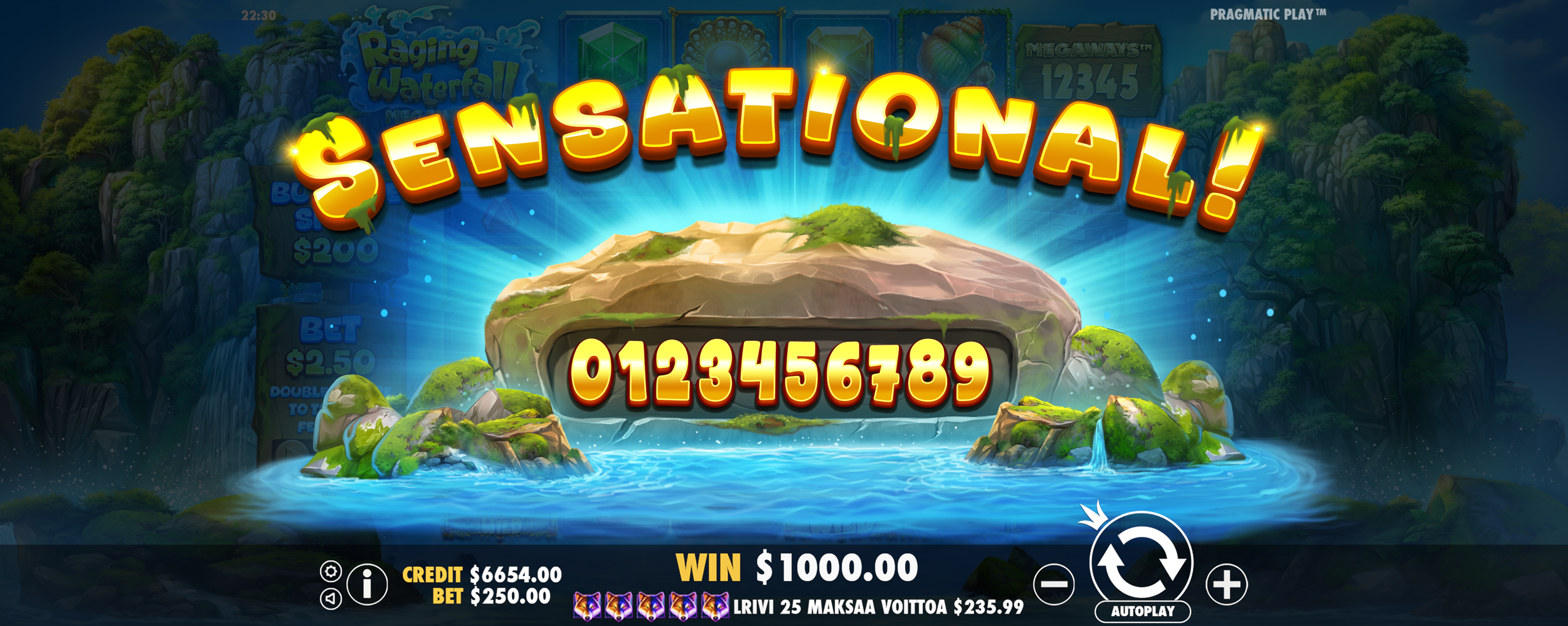 Raging Waterfall Megaways - Big win 6