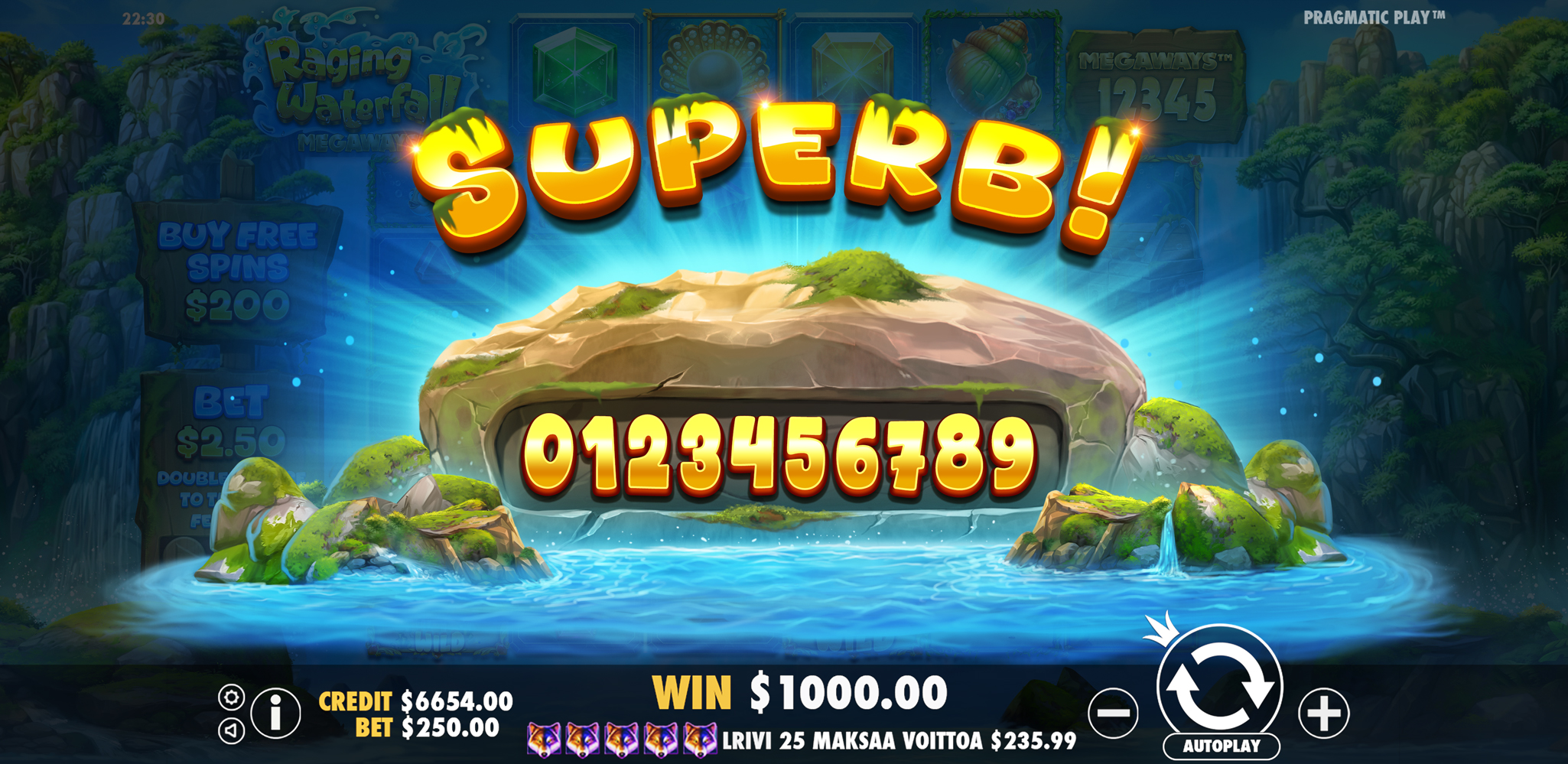 Raging Waterfall Megaways - Big win 7