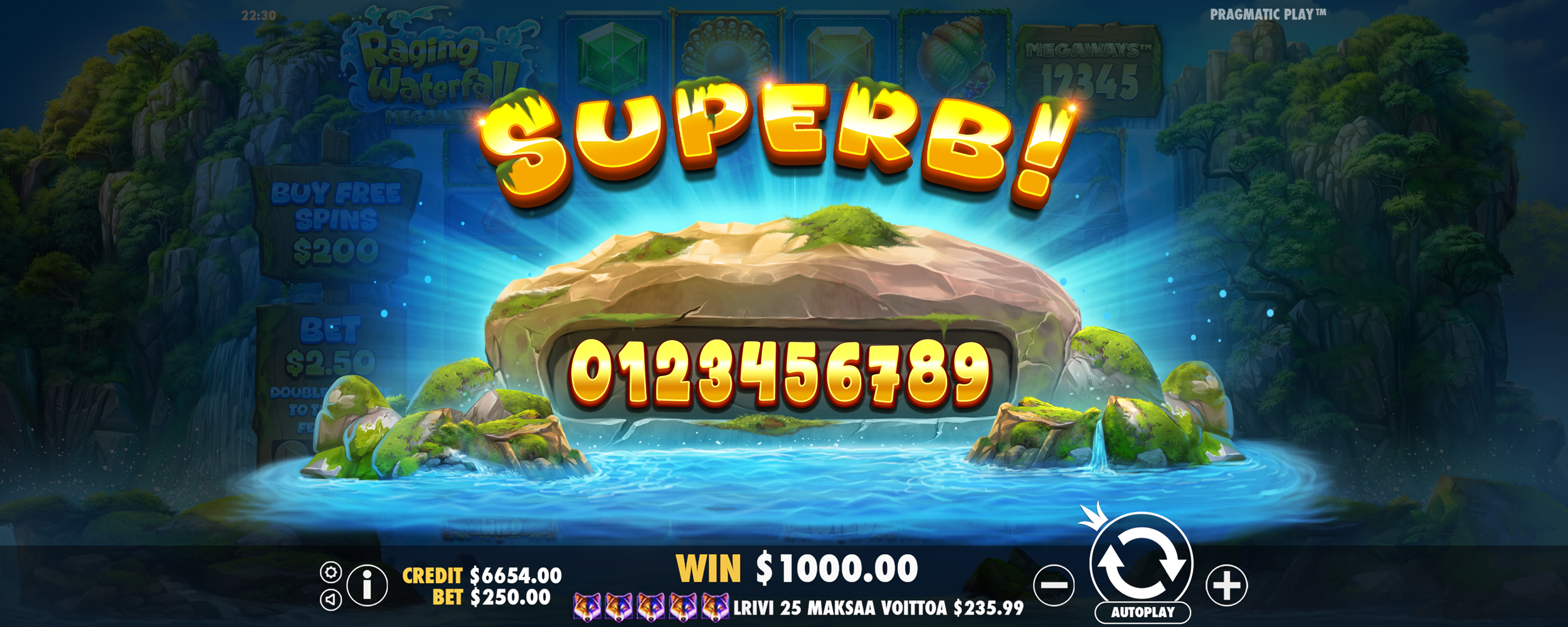 Raging Waterfall Megaways - Big win 8