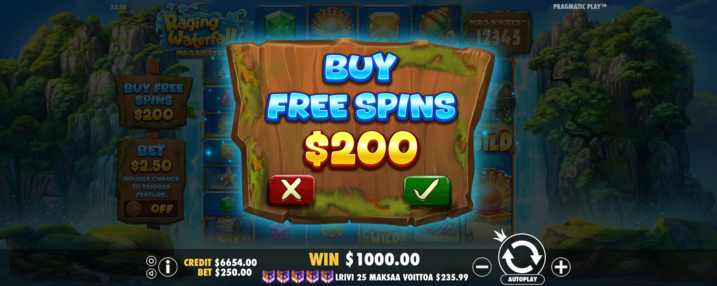 Raging Waterfall Megaways - Buy bonus 2