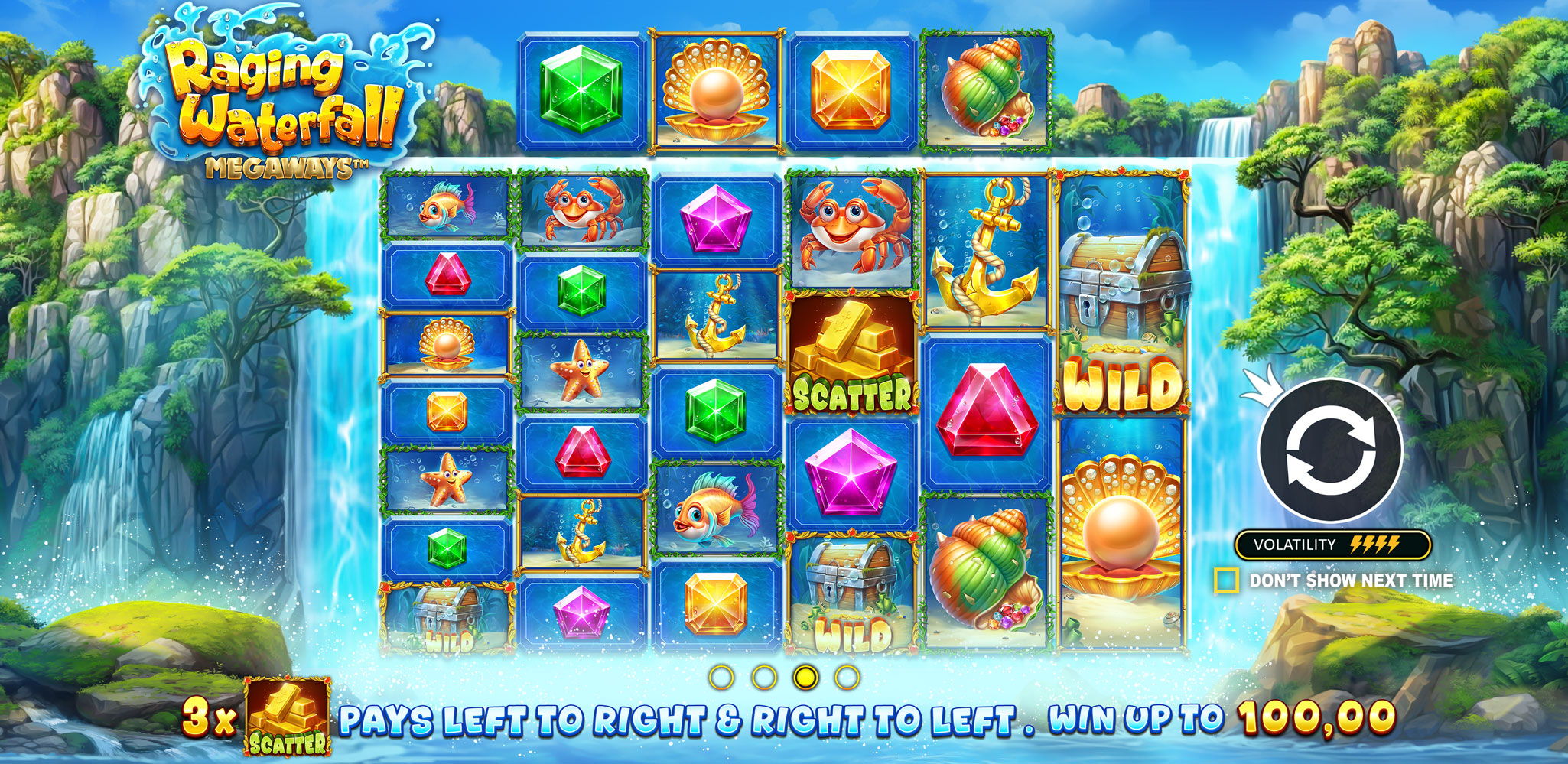 Raging Waterfall Megaways - Start screen 1