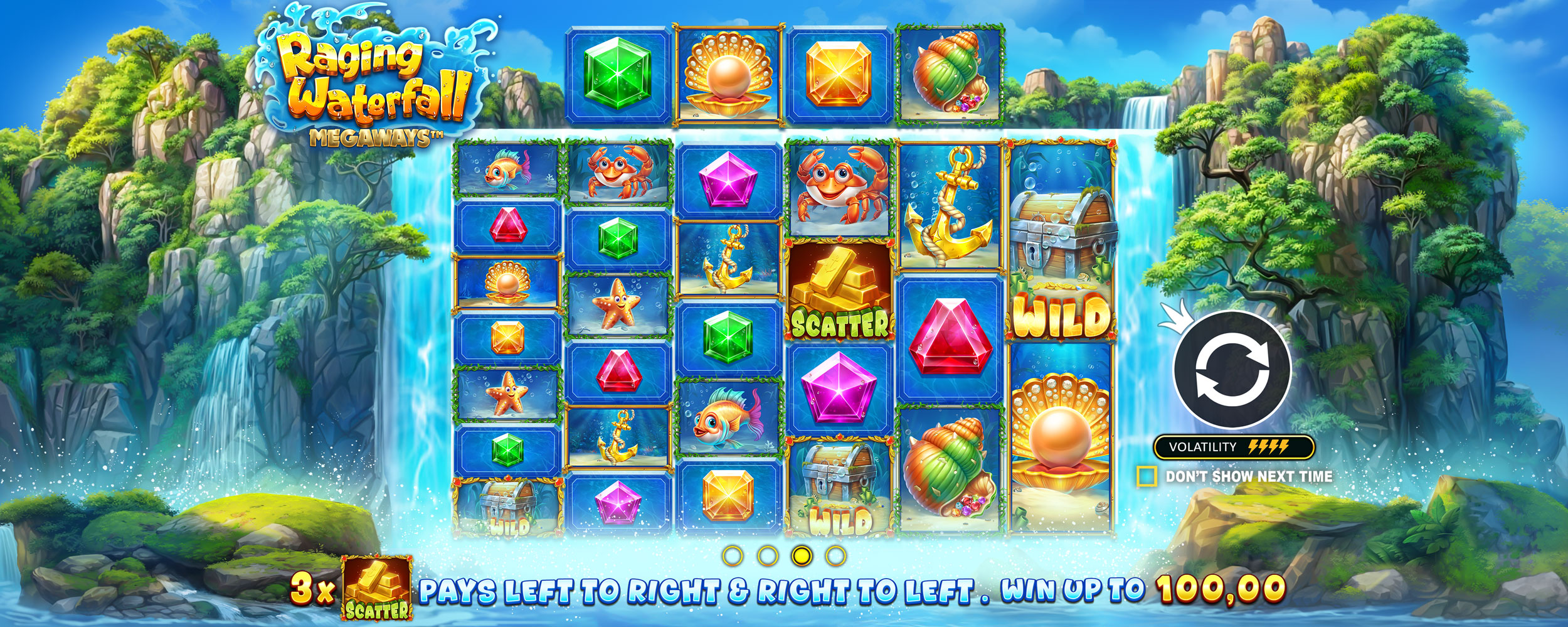 Raging Waterfall Megaways - Start screen 2