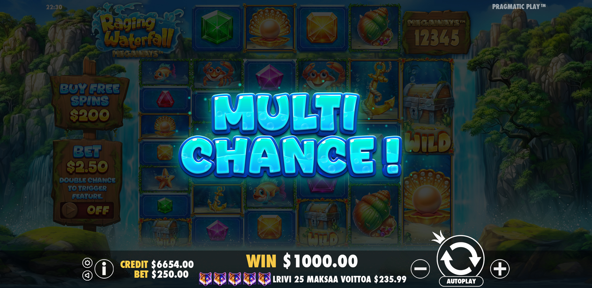 Raging Waterfall Megaways - Big win 9