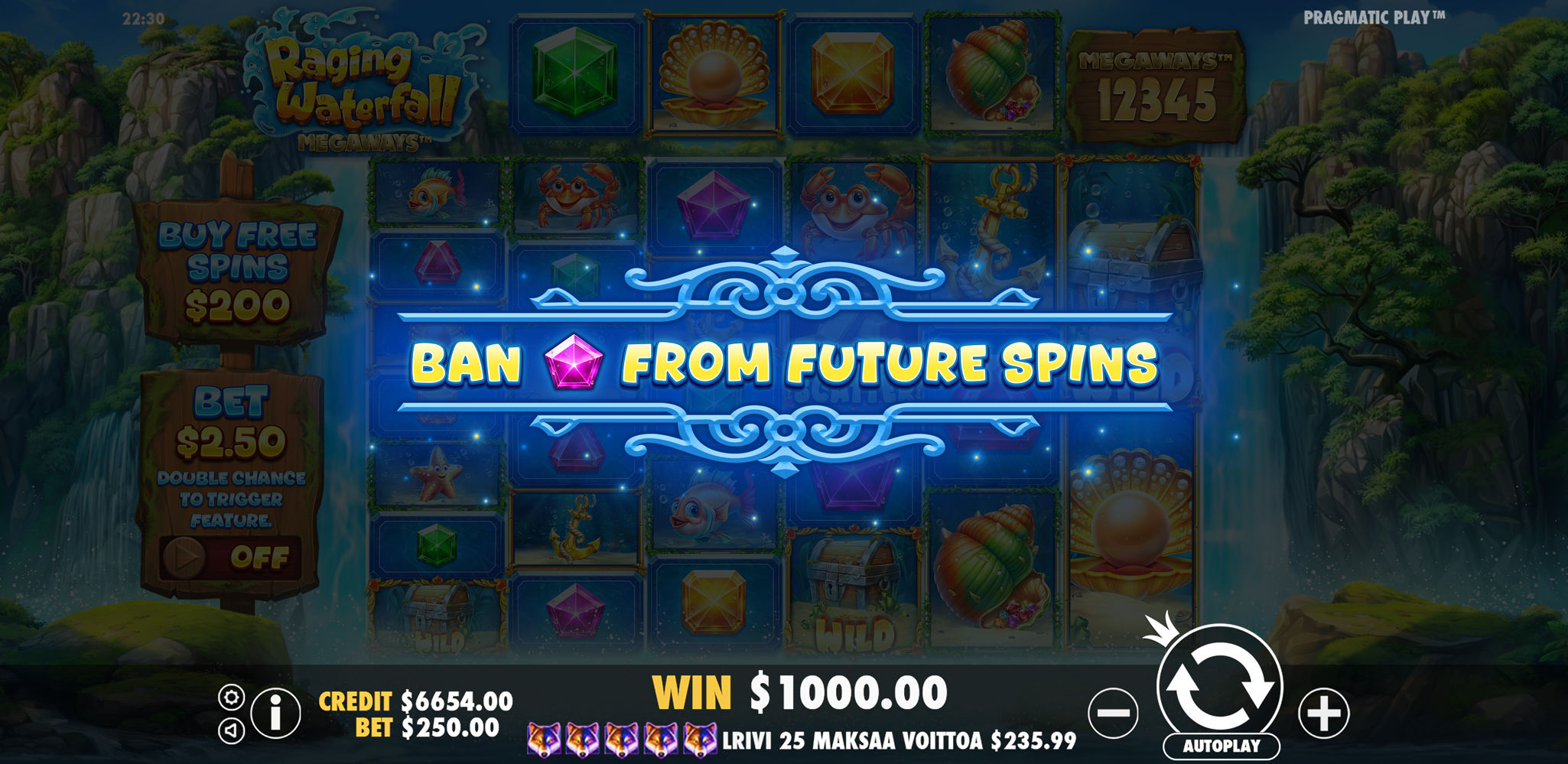 Raging Waterfall Megaways - Buy bonus 5