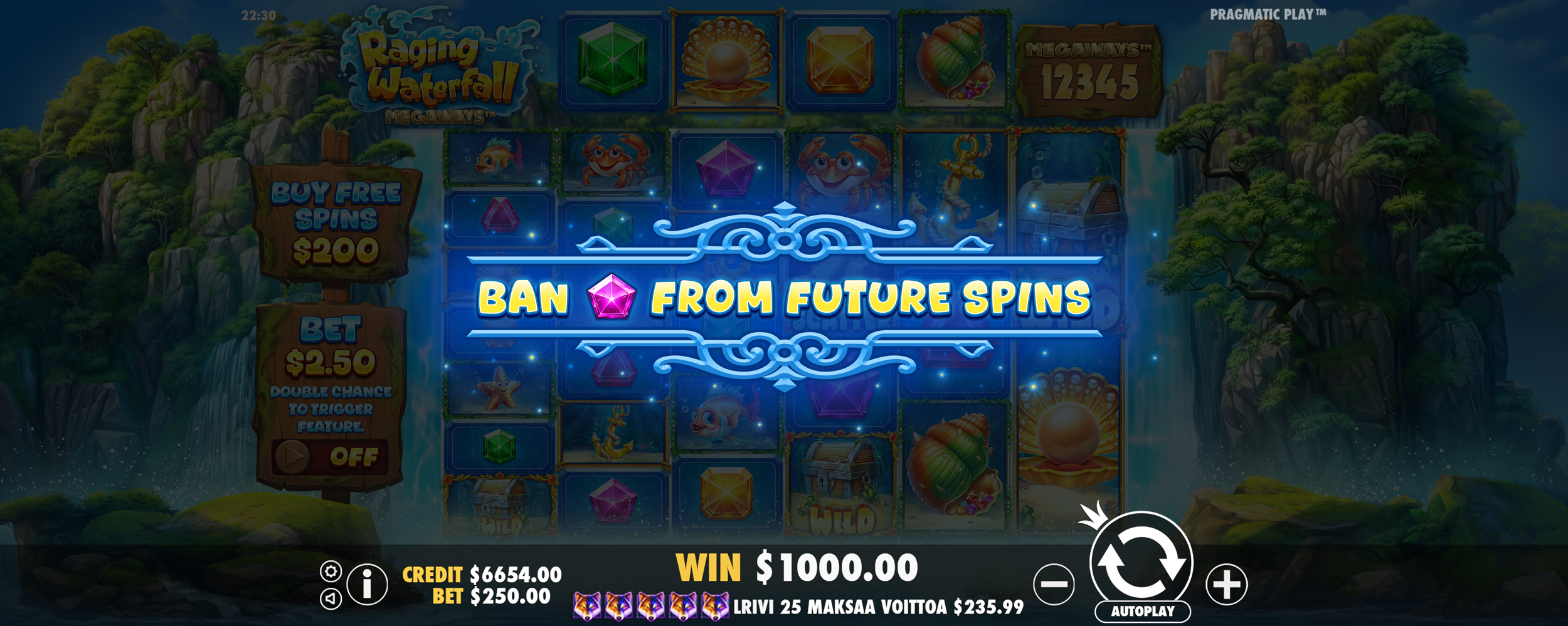 Raging Waterfall Megaways - Buy bonus 6