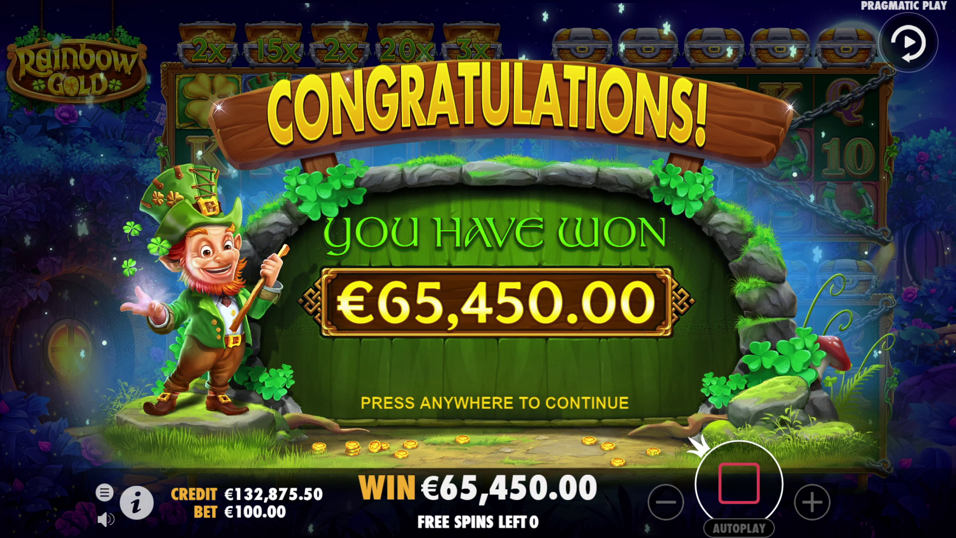 Rainbow Gold - Free spins 1