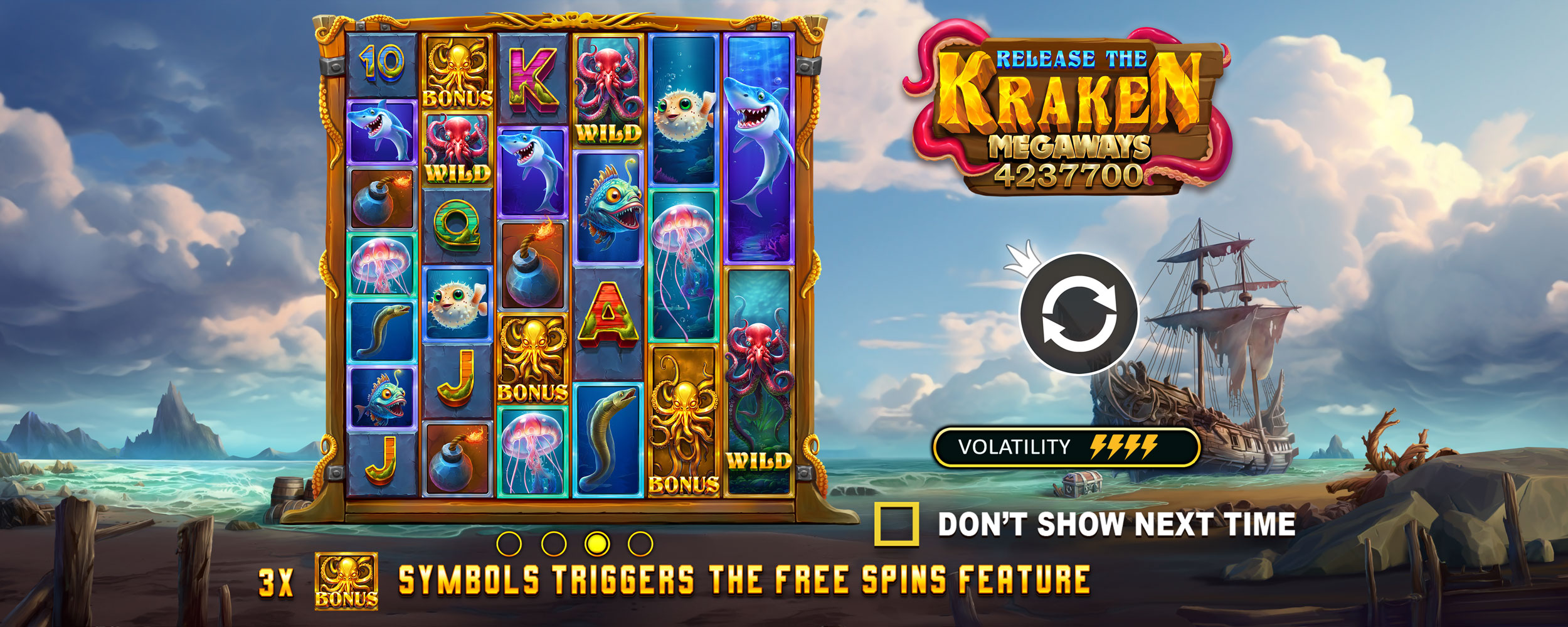 Release the Kraken Megaways - Free spins 2