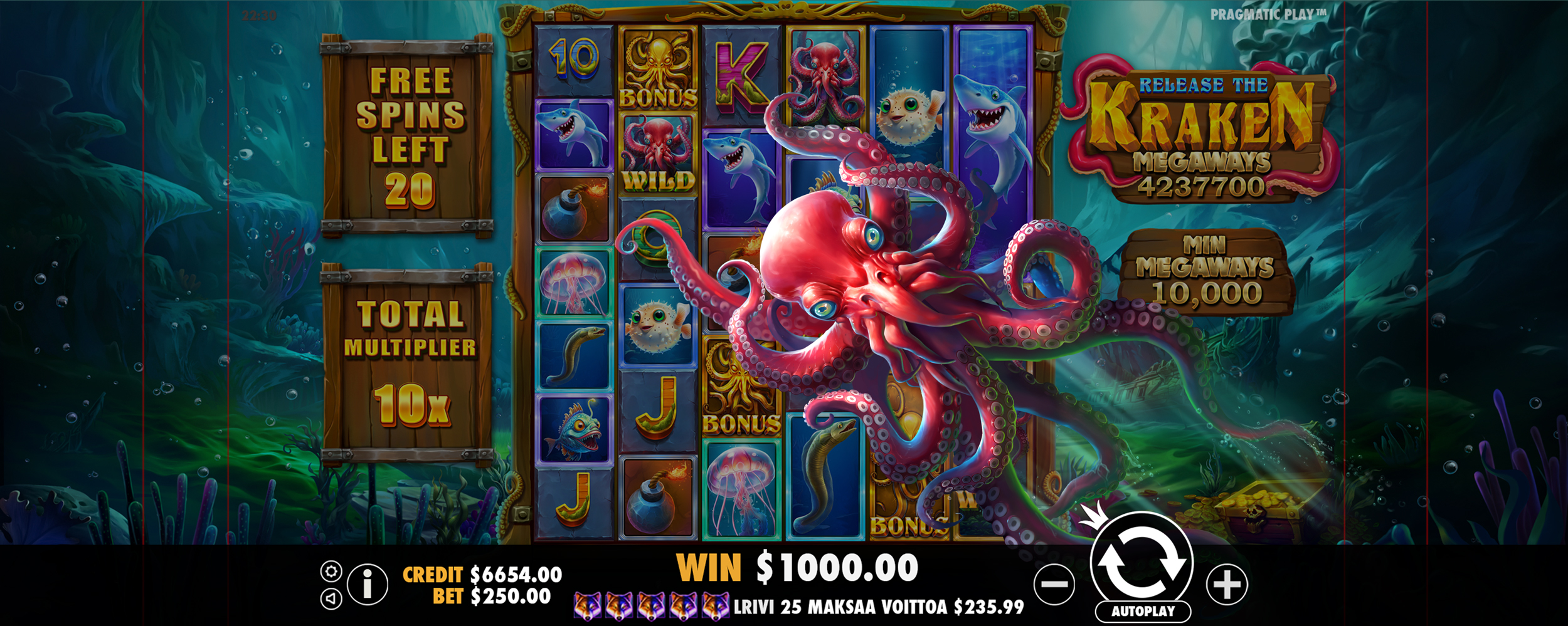 Release the Kraken Megaways - Free spins 3
