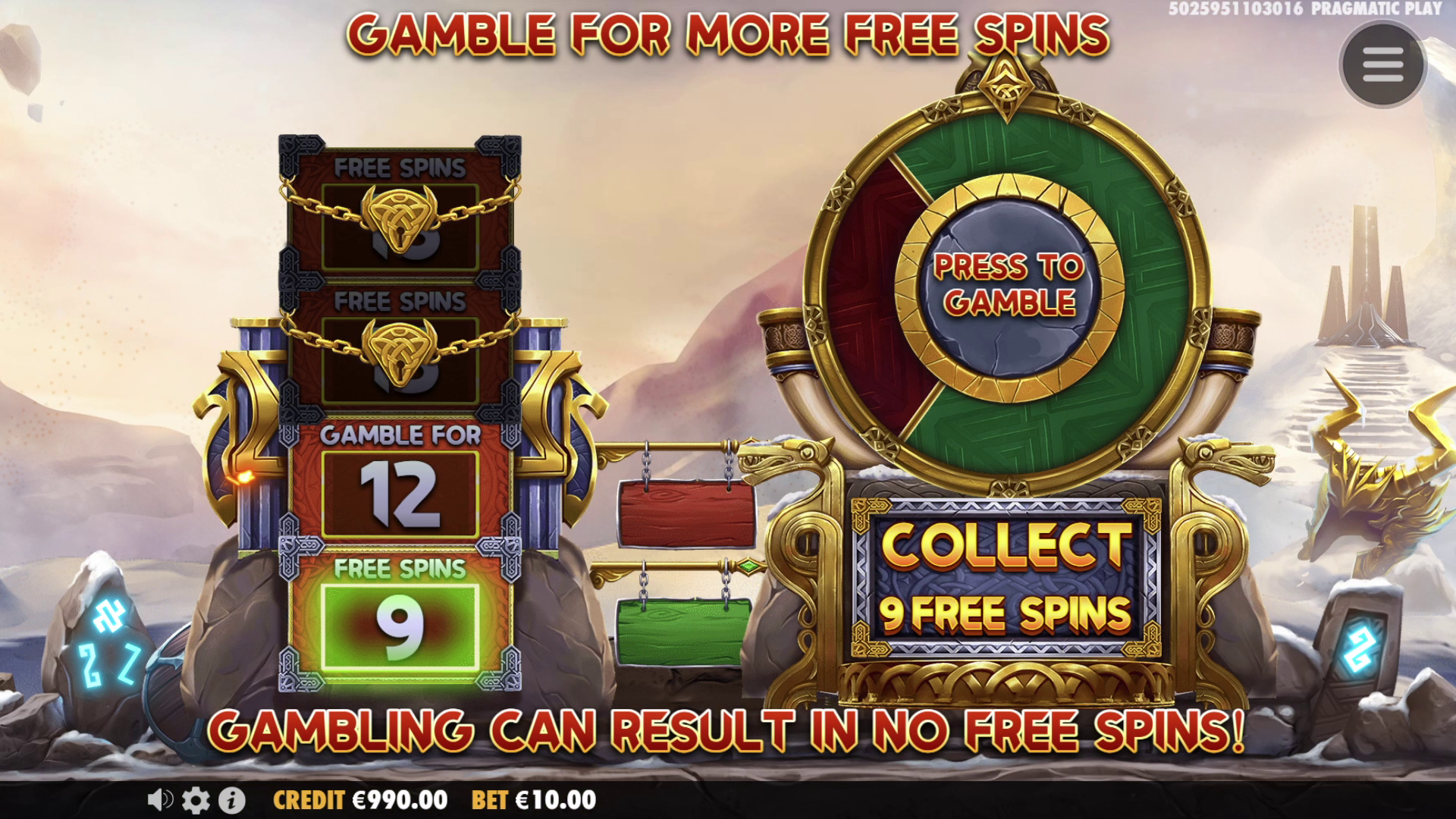 Revenge of Loki Megaways - Free spins 2