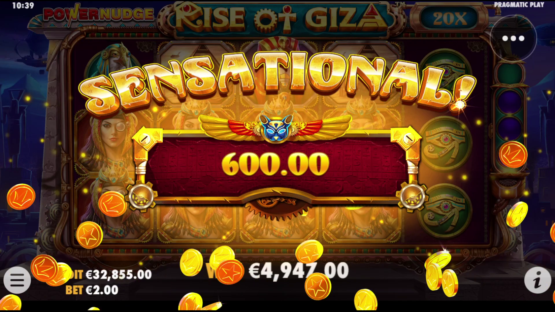 Rise of Giza PowerNudge - Big win 4