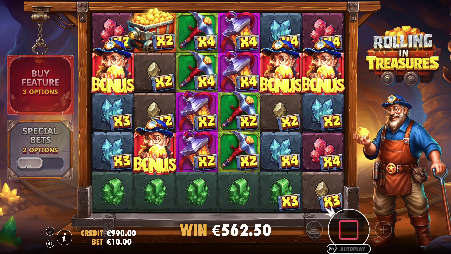 Rolling in Treasures - Free spins 5