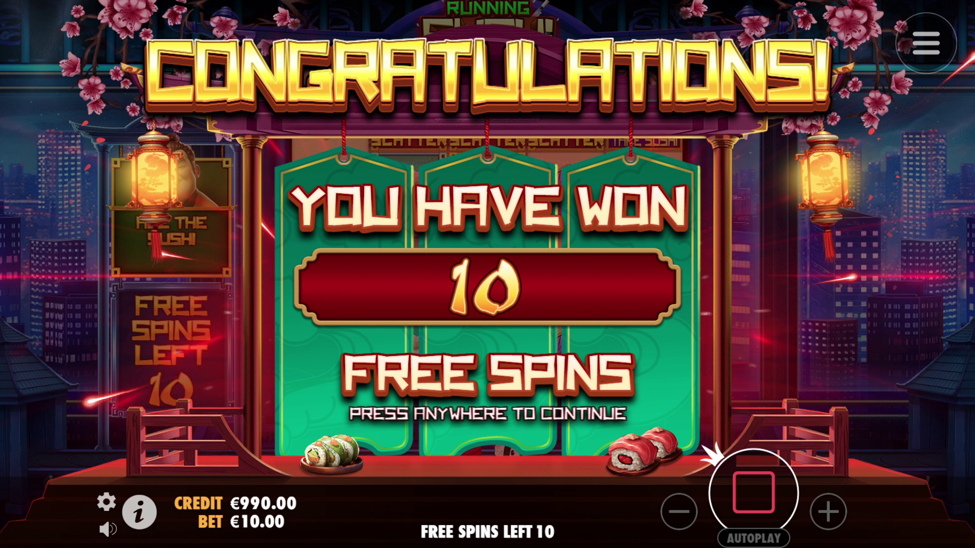 Running Sushi - Free spins 3