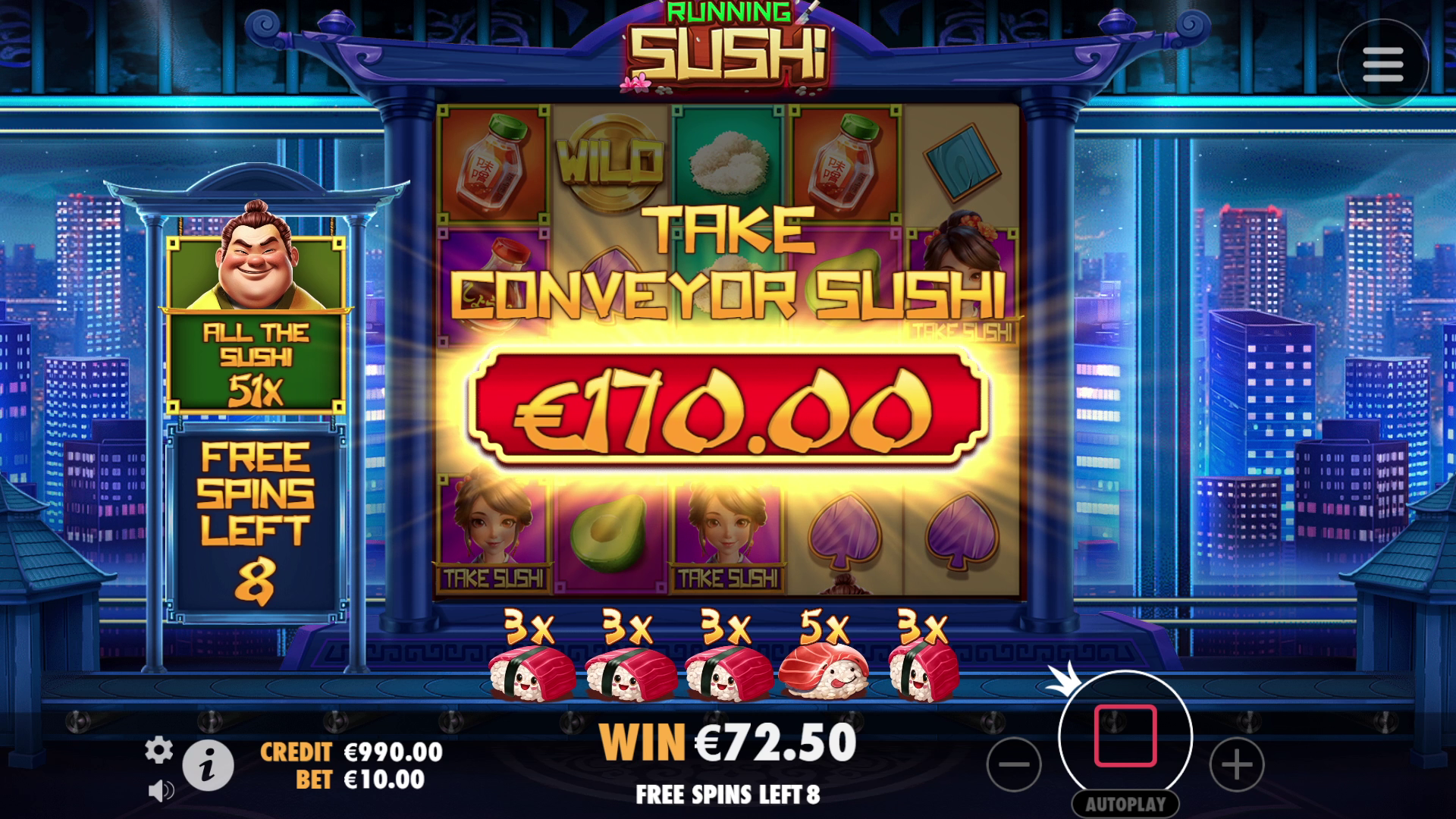 Running Sushi - Big win 4