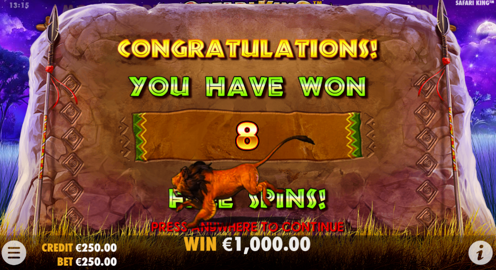Safari King - Free spins 3