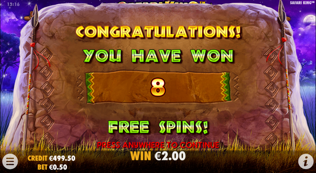 Safari King - Free spins 5