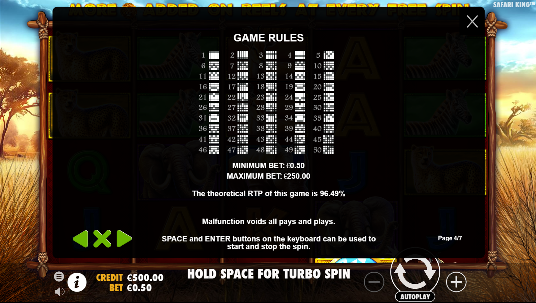 Safari King - Game rules 3