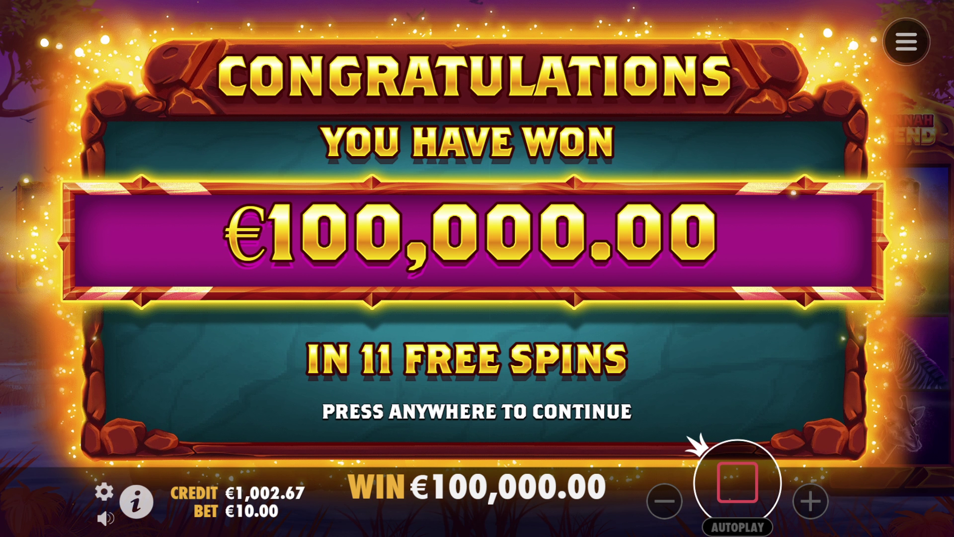 Savannah Legend - Free spins 1
