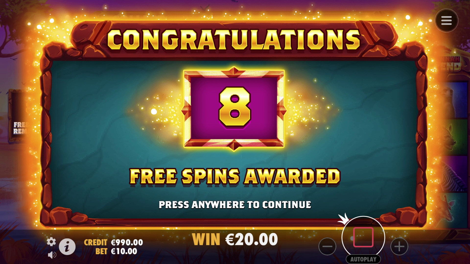 Savannah Legend - Free spins 2