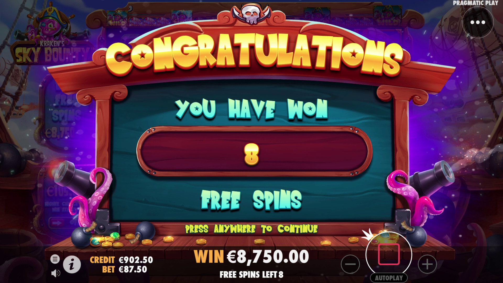 Sky Bounty - Free spins 1