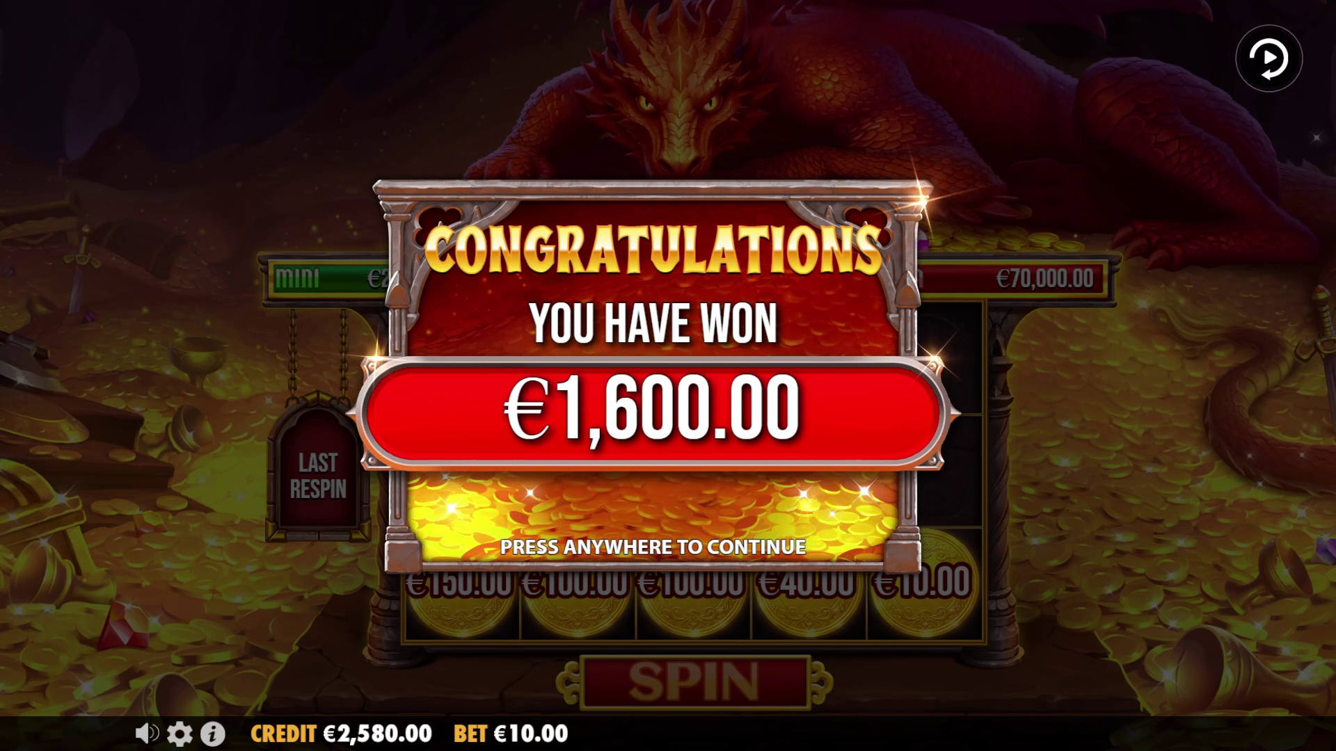 Sleeping Dragon - Free spins 1
