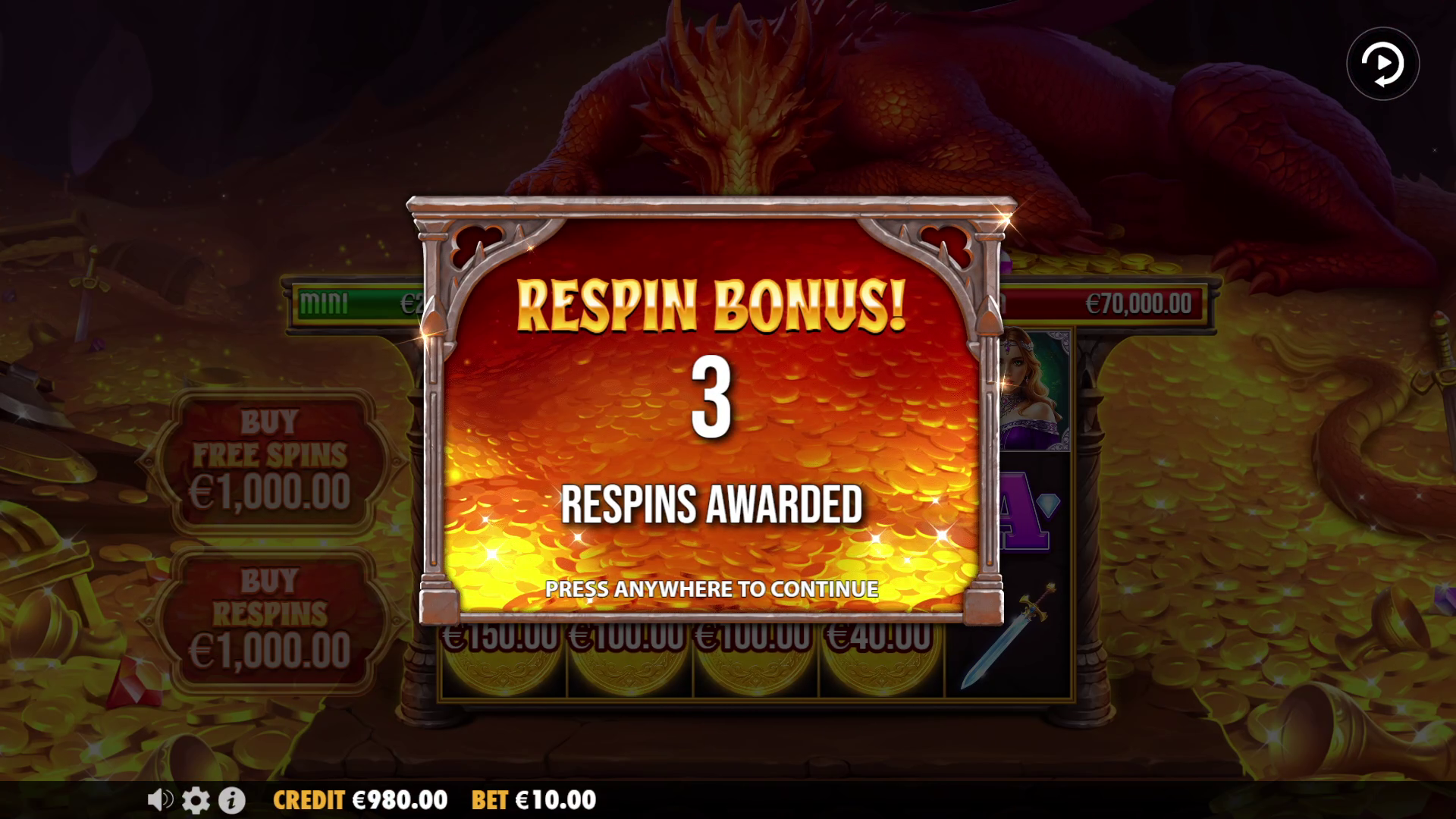 Sleeping Dragon - Free spins 4