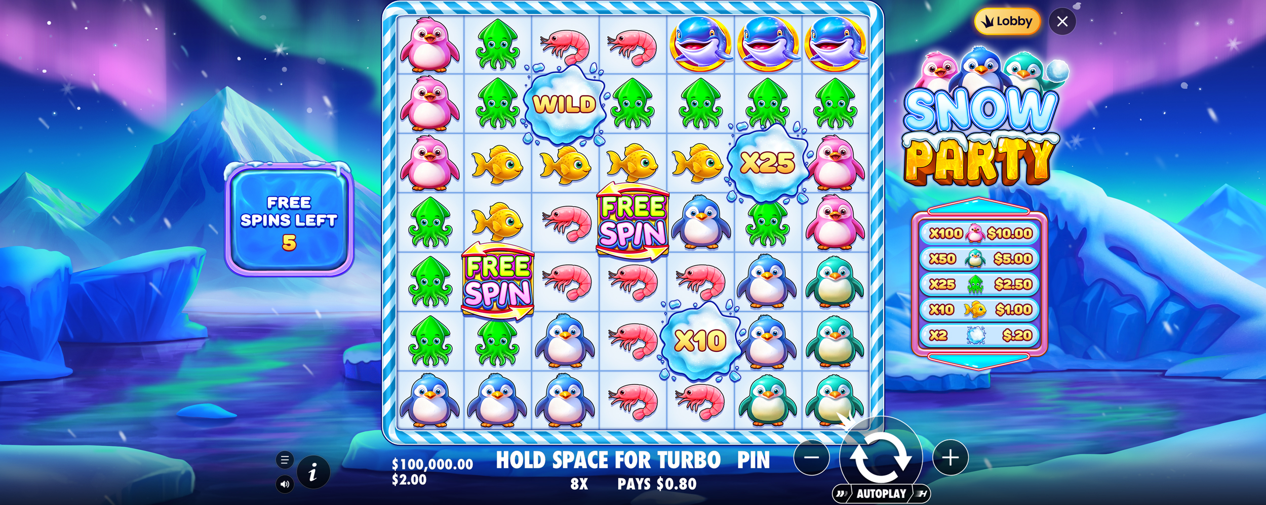 Snow Party - Free spins 4