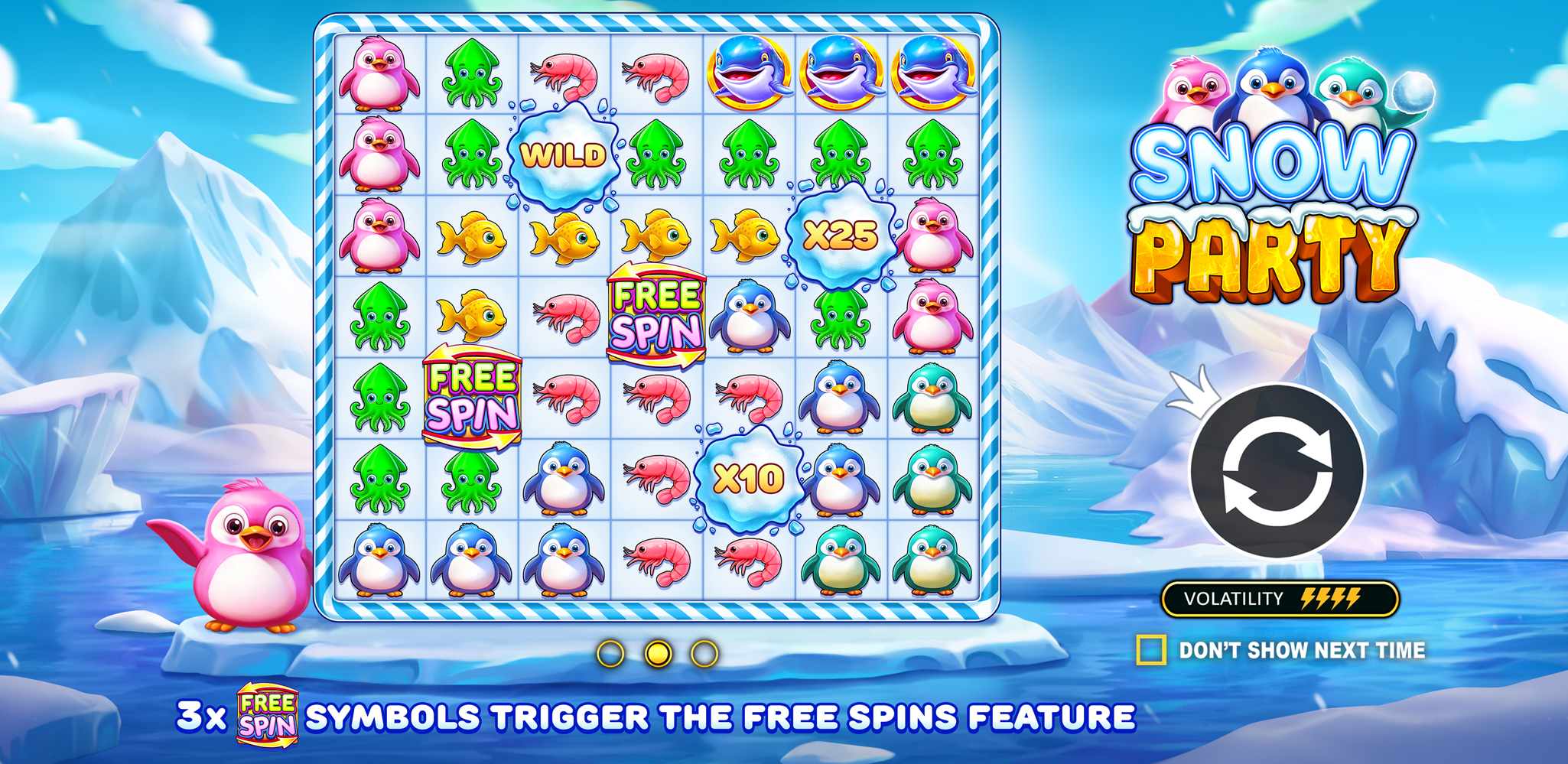 Snow Party - Start screen 1