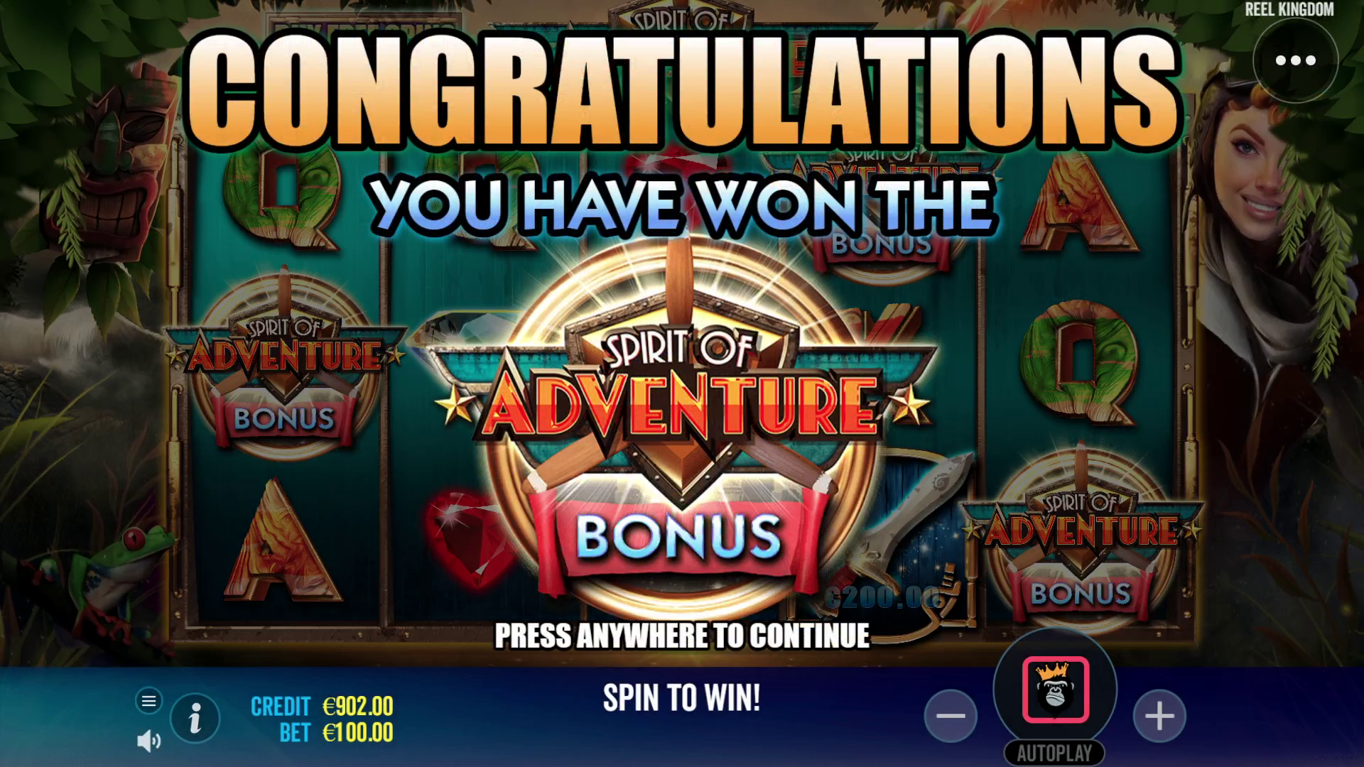 Spirit of Adventure - Free spins 1