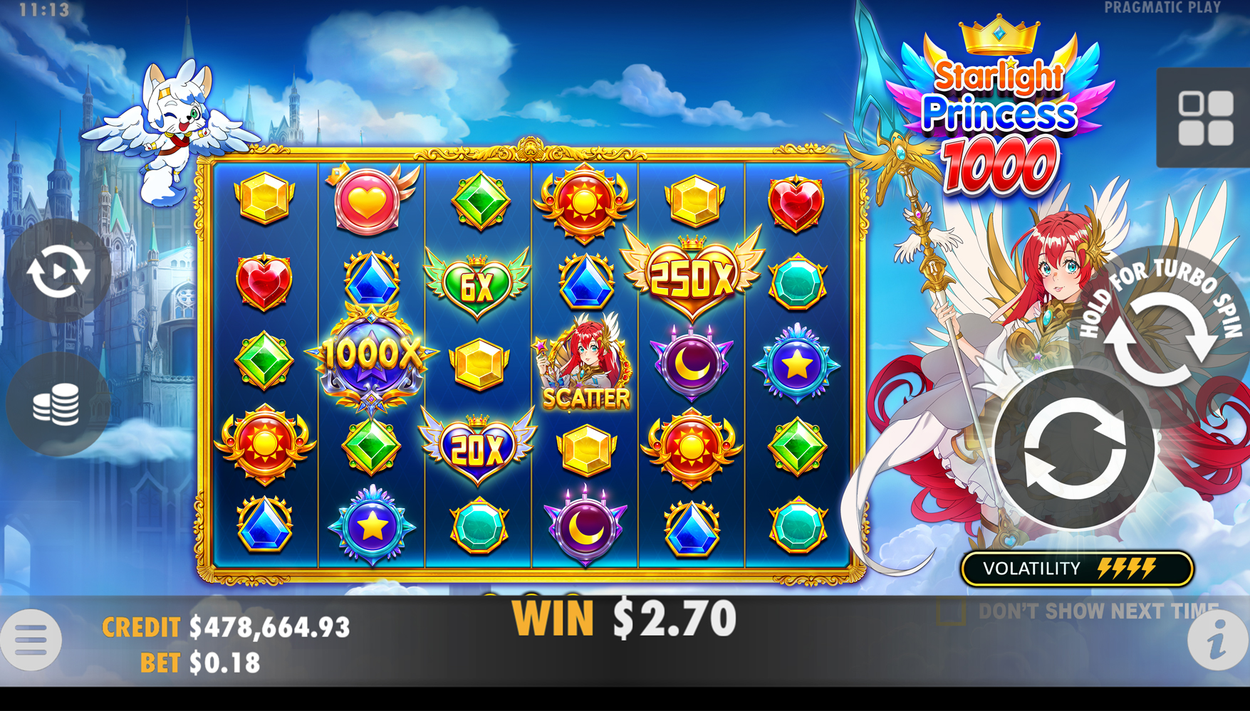 Starlight Princess 1000 - Start screen 2