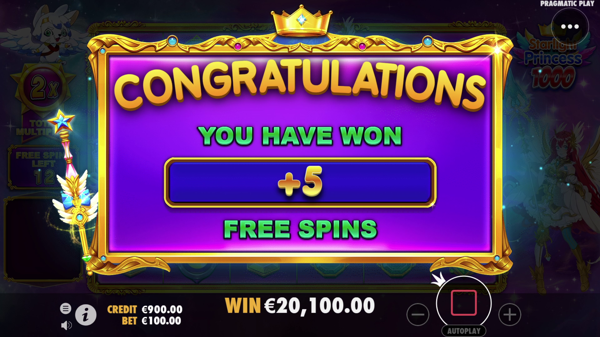 Starlight Princess 1000 - Free spins 3