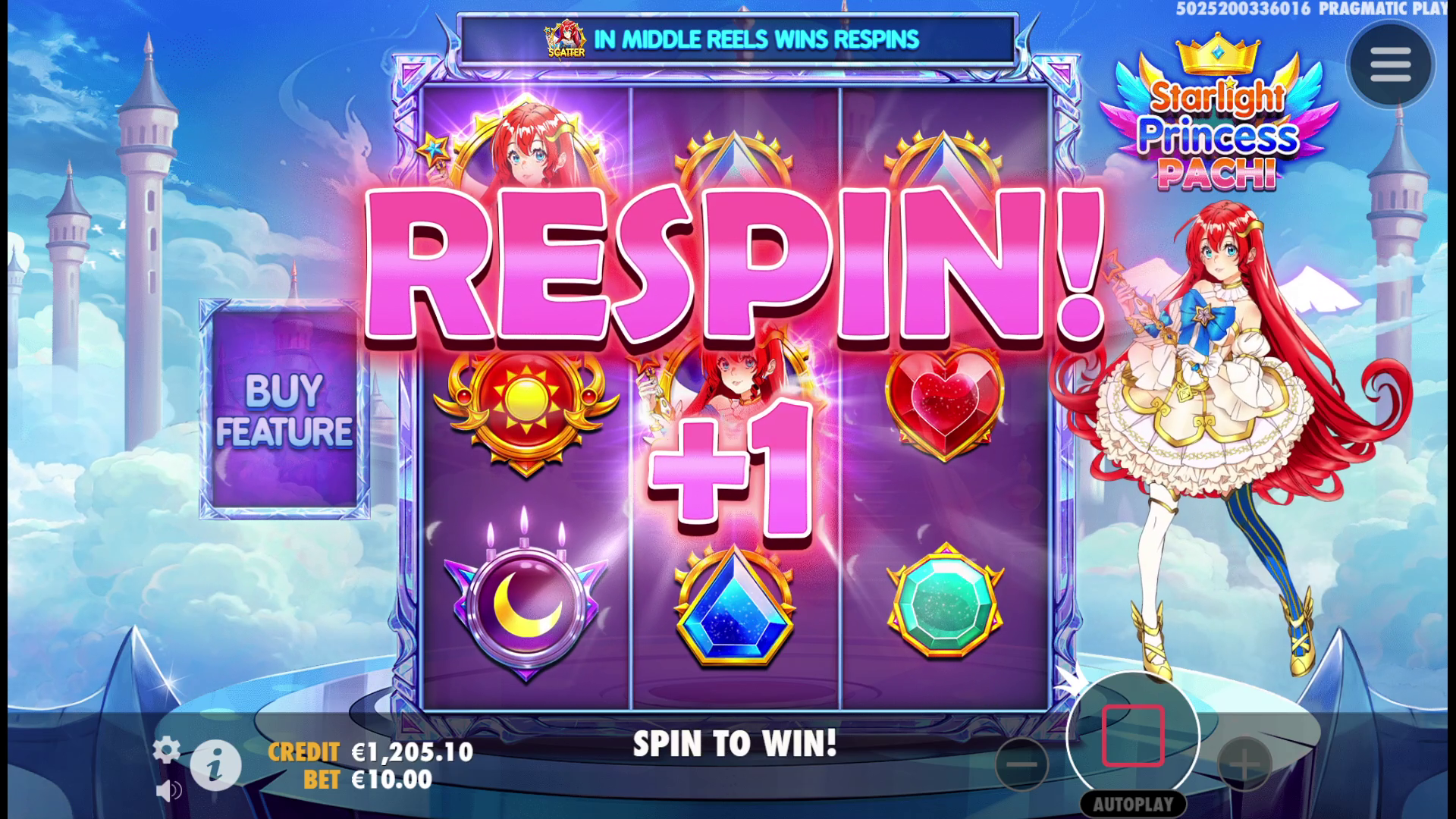 Starlight Princess Pachi - Free spins 2