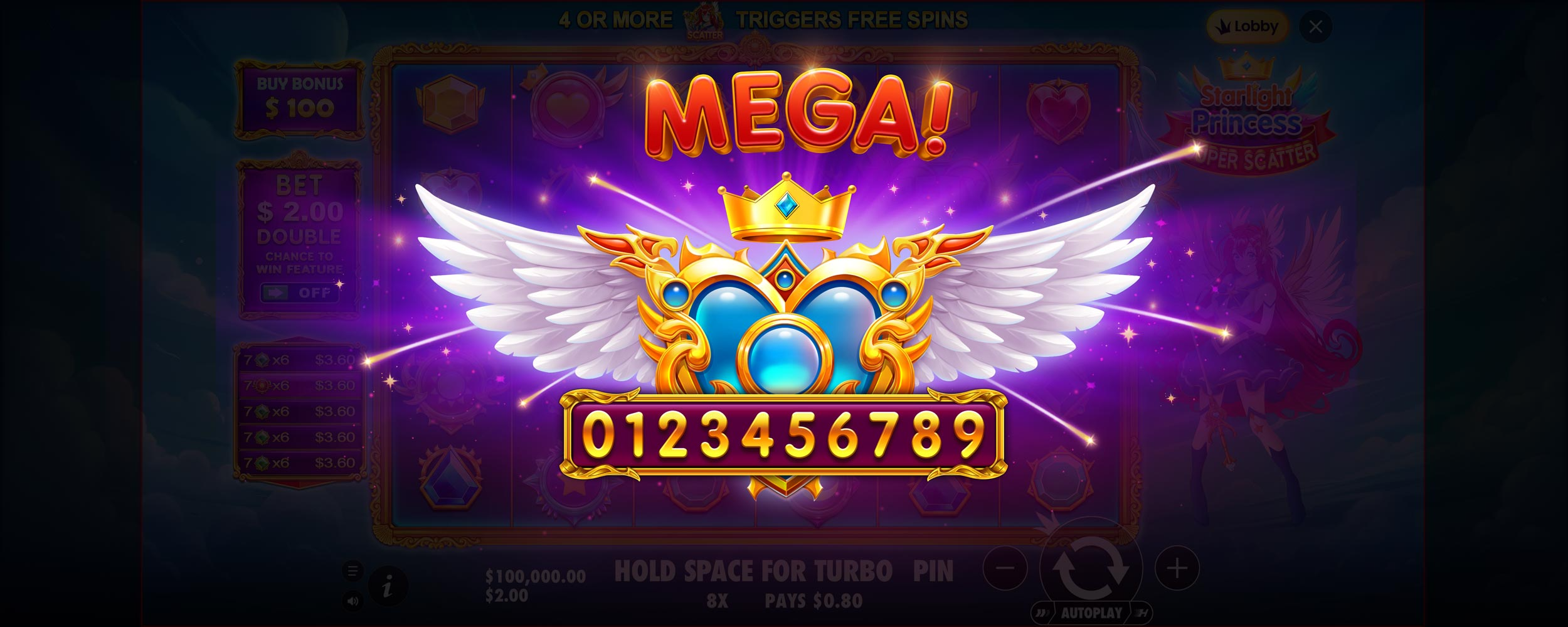 Starlight Princess Super Scatter - Big win 2