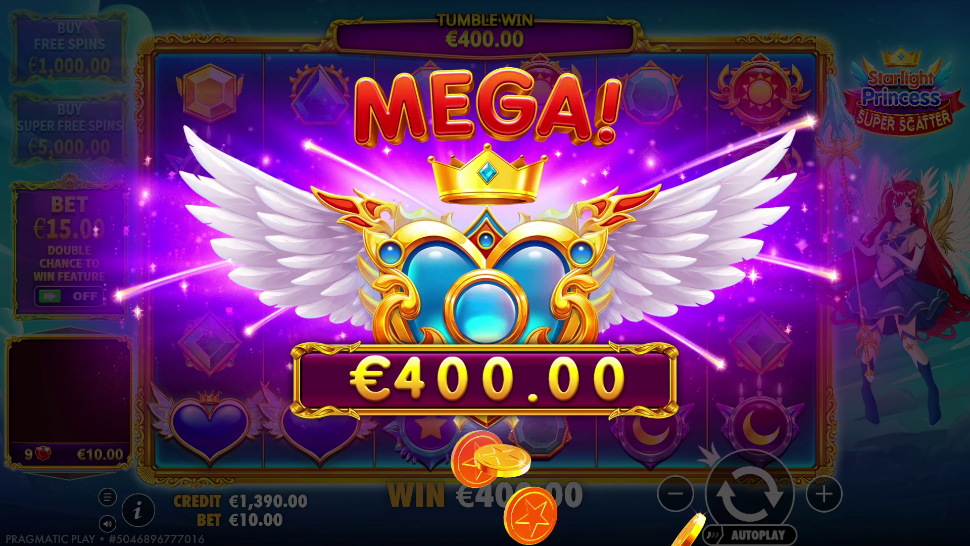 Starlight Princess Super Scatter - Big win 10