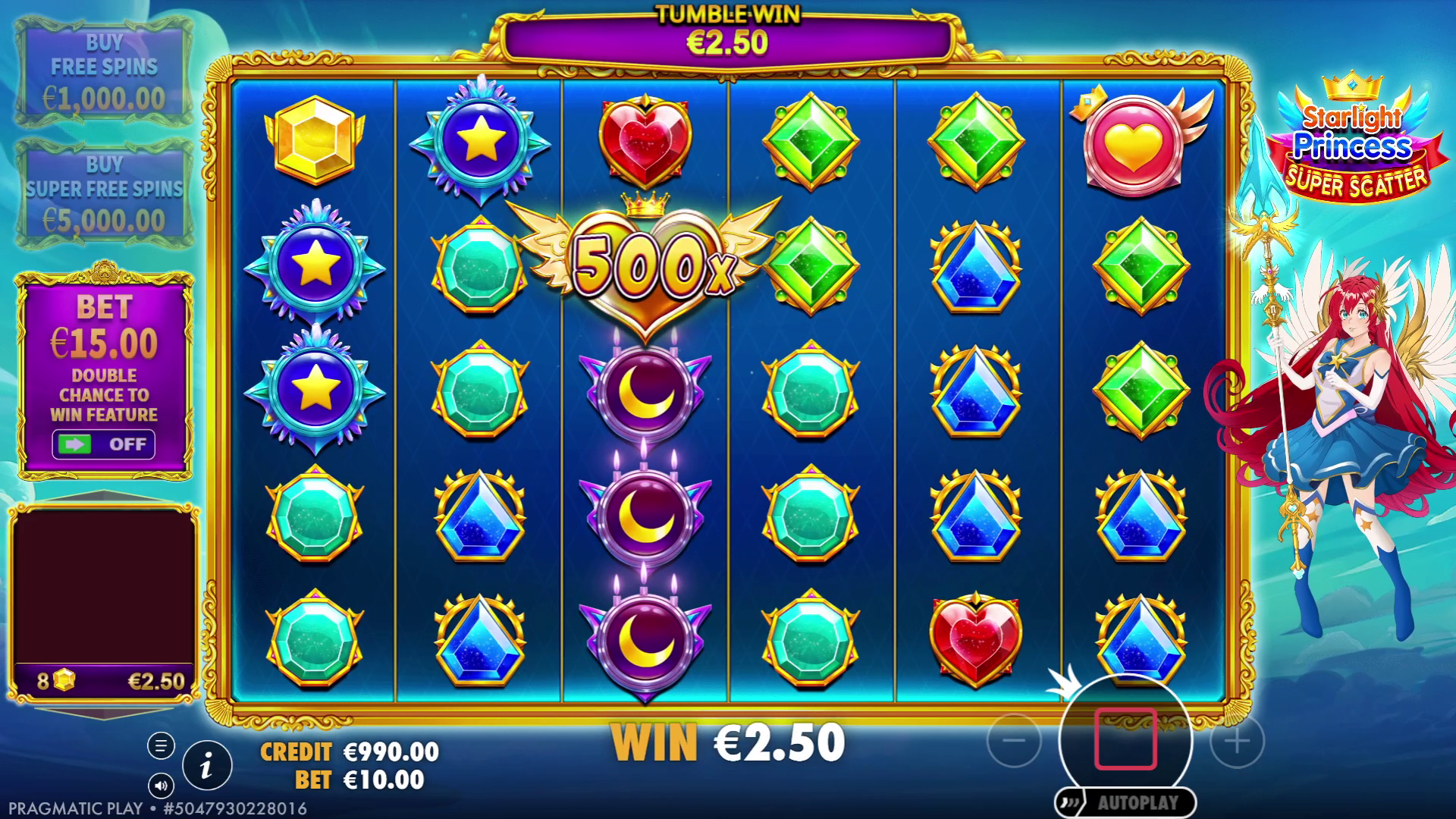 Starlight Princess - Free spins 1