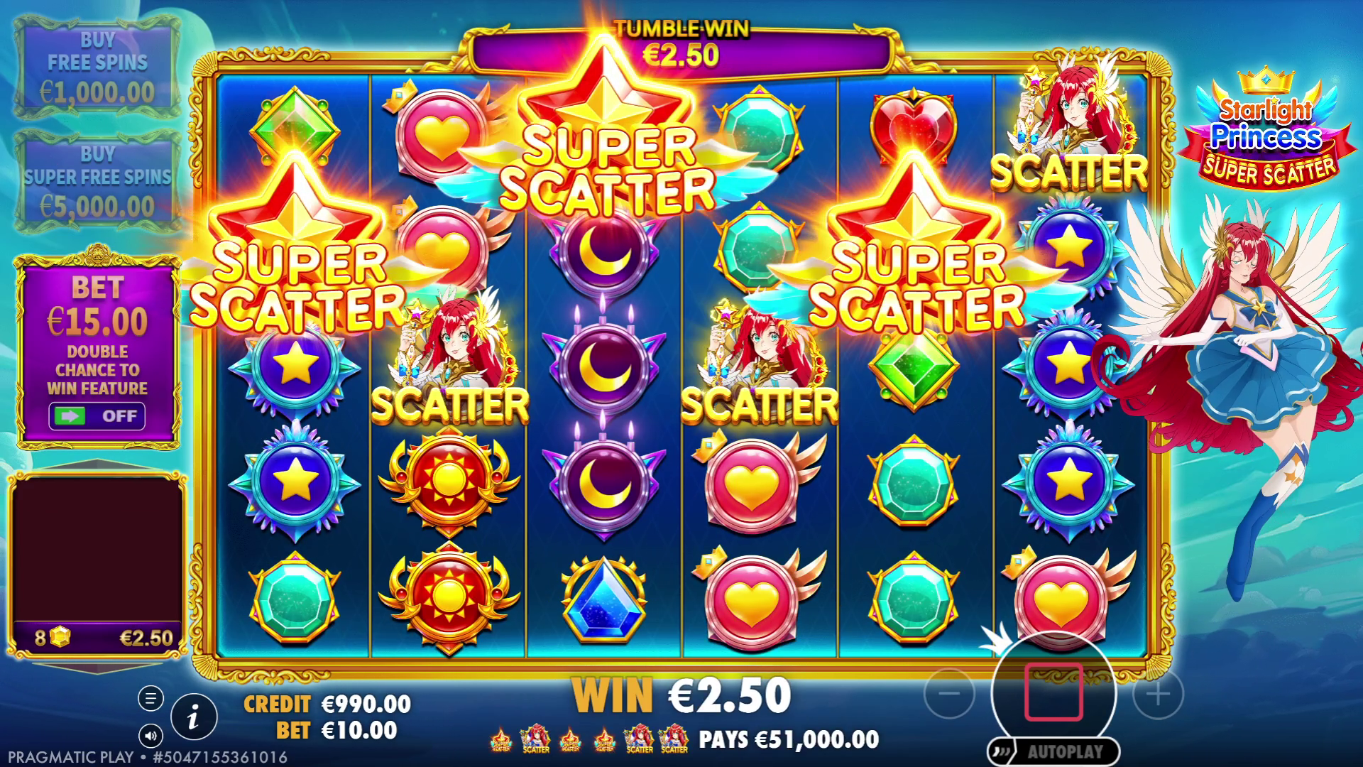 Starlight Princess - Free spins 26