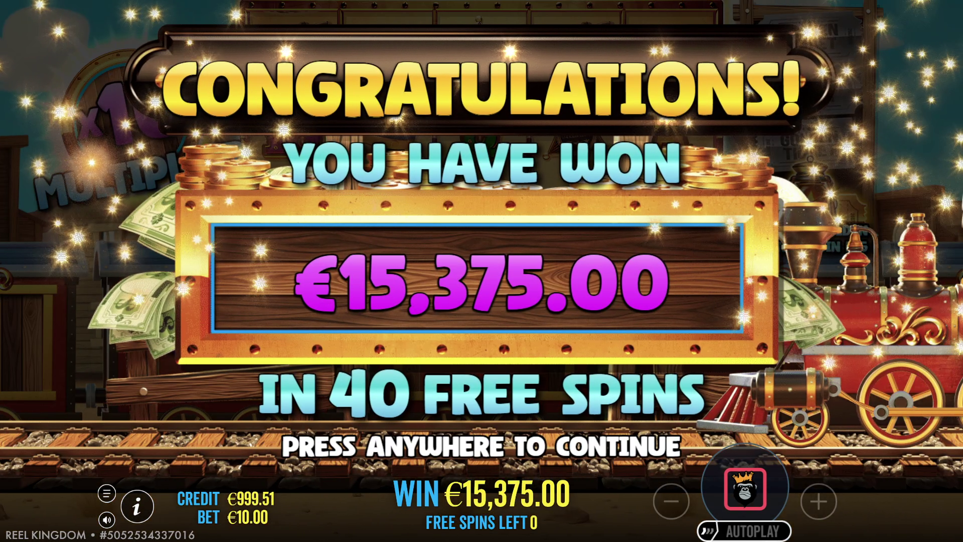 Steamin' Reels - Free spins 1