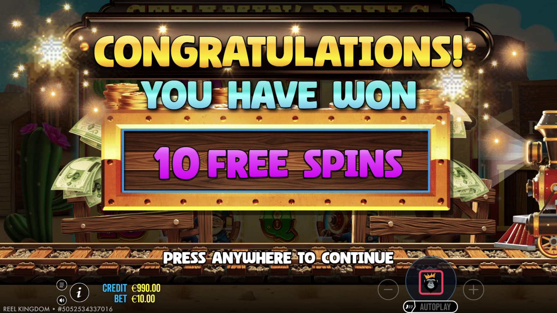 Steamin' Reels - Free spins 3