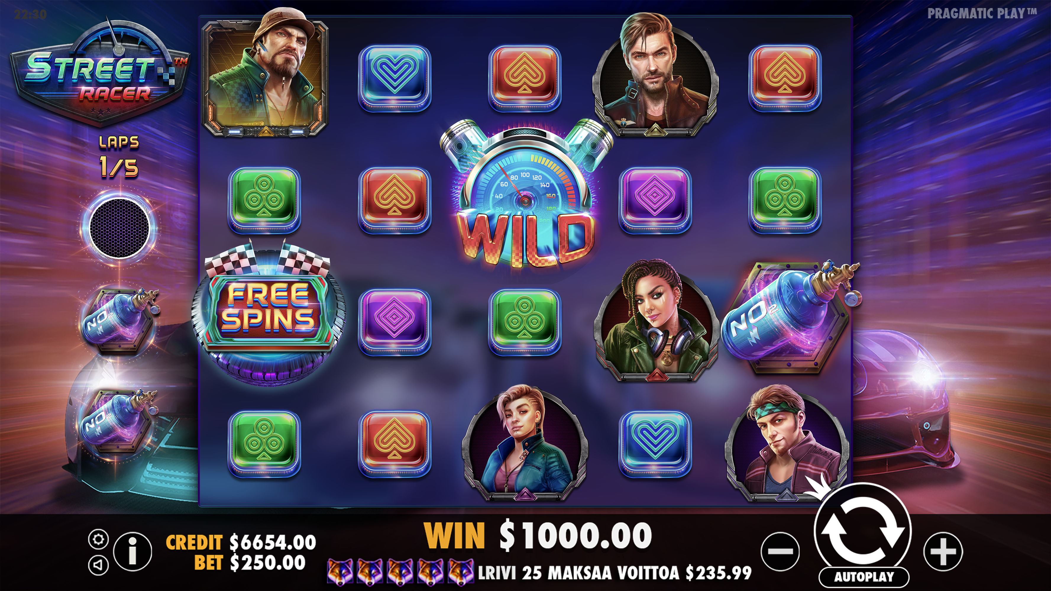 Street Racer - Free spins
