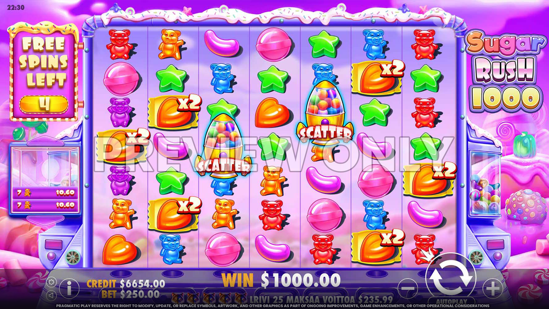 Sugar Rush 1000 - Free spins 1