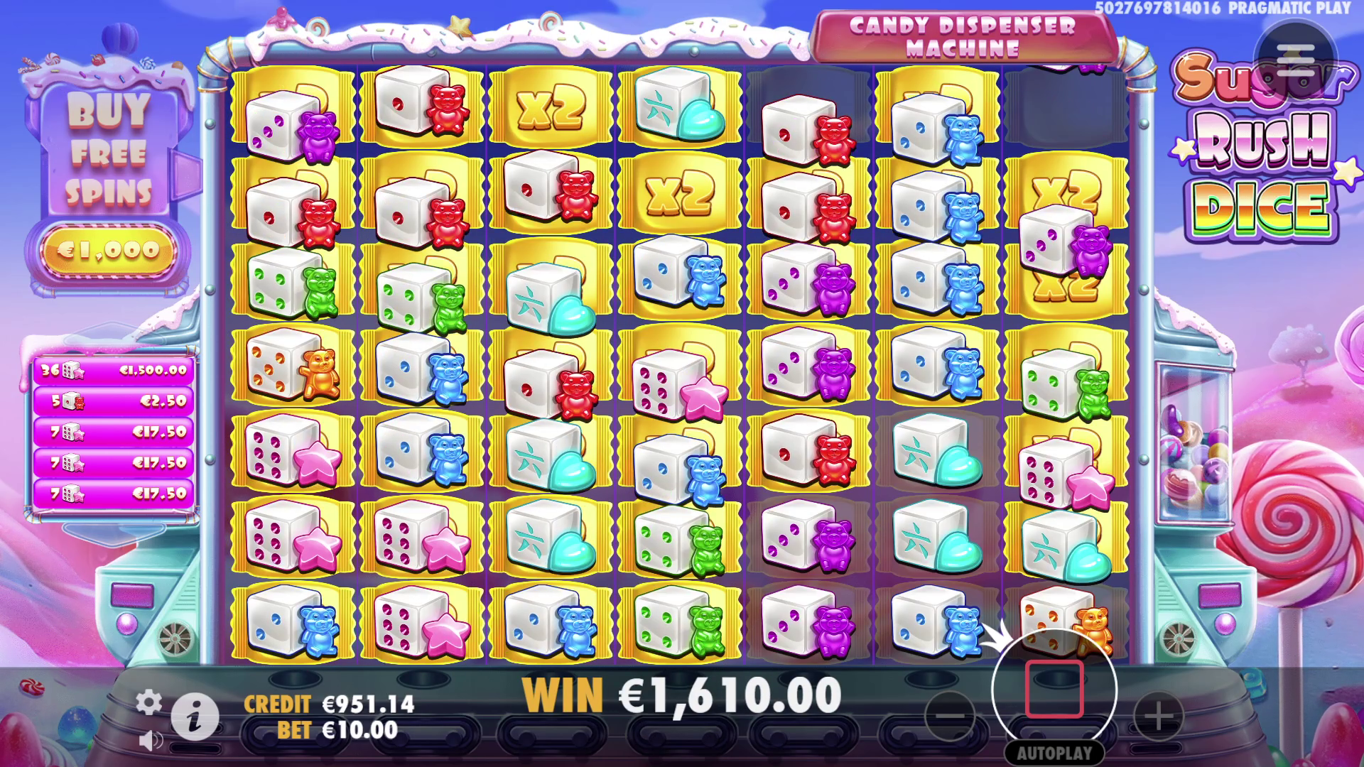Sugar Rush Dice - Big win 1