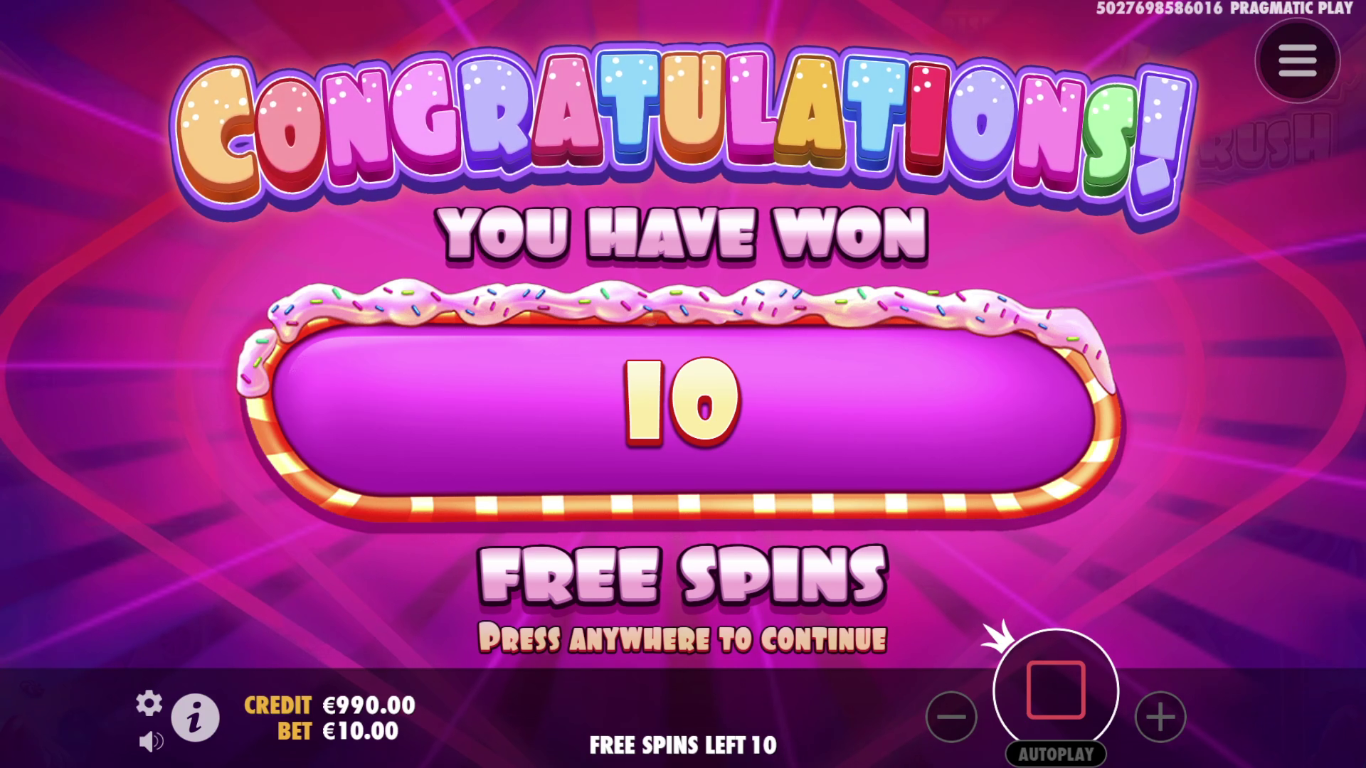 Sugar Rush Dice - Free spins 3