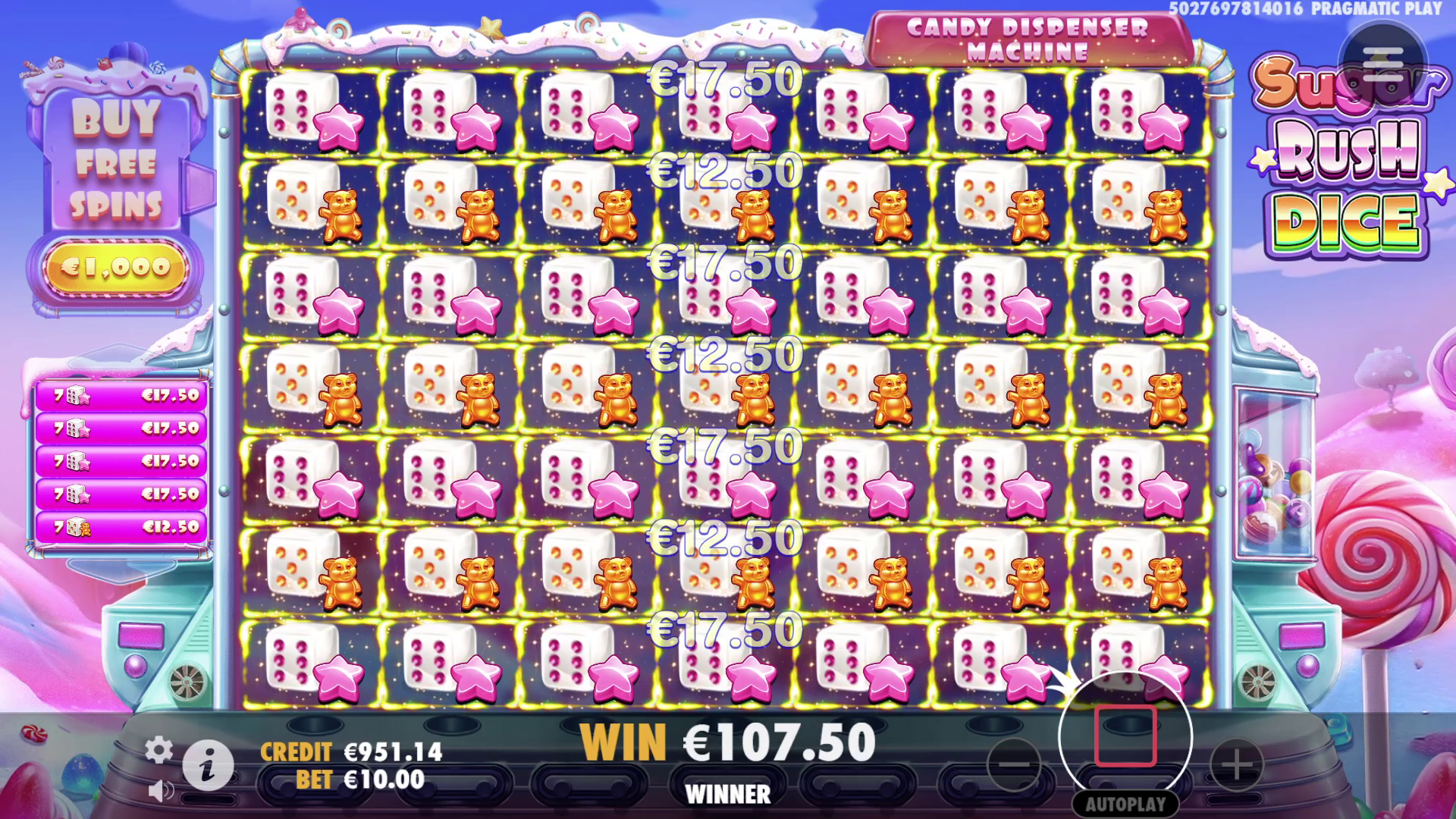 Sugar Rush Dice - Big win 3