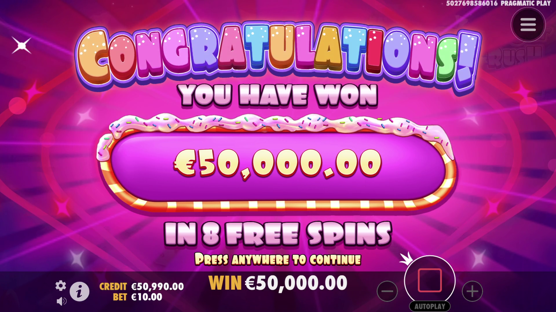 Sugar Rush Dice - Big win 4