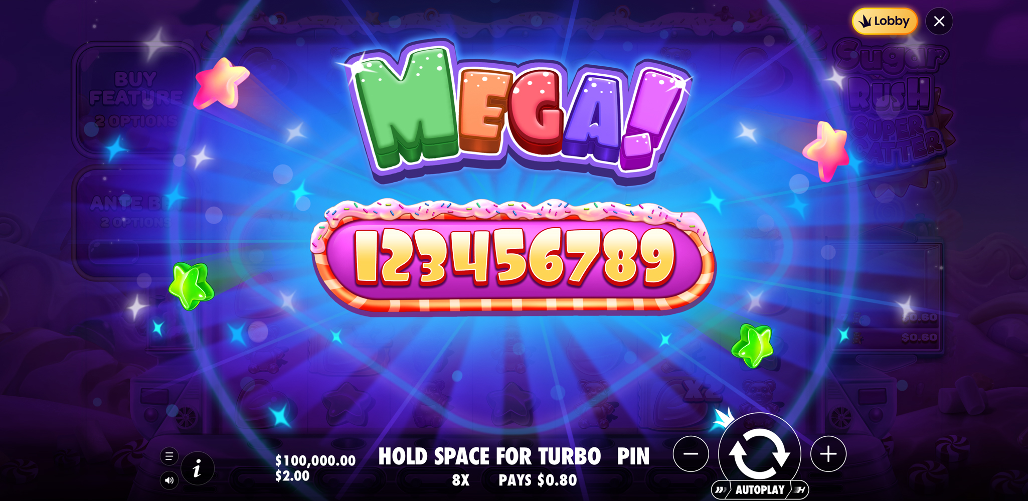Sugar Rush Super Scatter - Big win 2